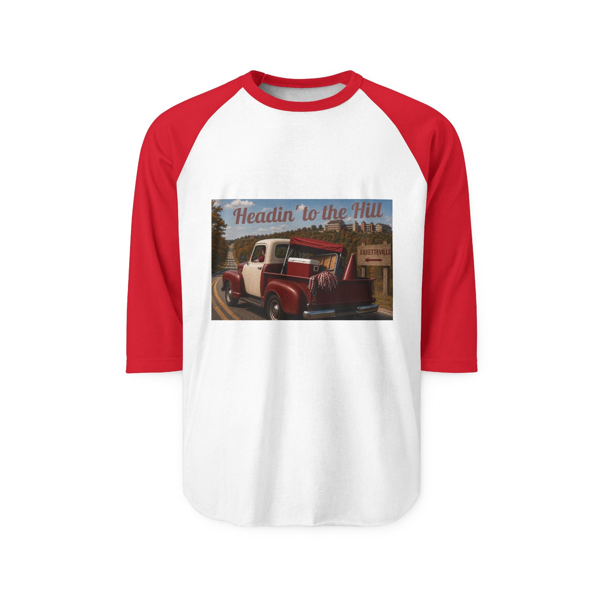 Raglan Shirt - "Headin' to the Hill" Vintage Truck Baseball Tee