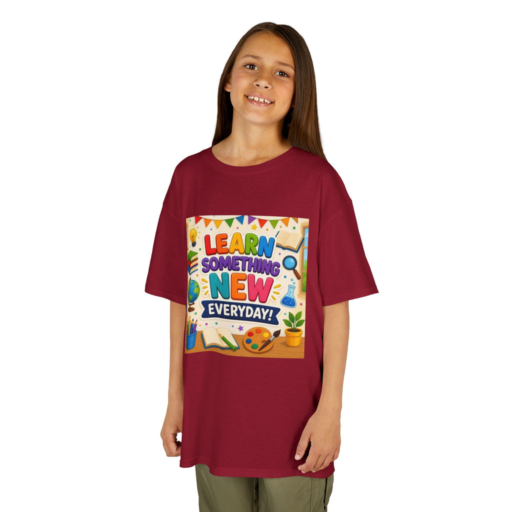 Kids T‑Shirt: "Learn Something New Every Day" Educational Shirt for School & Gifts