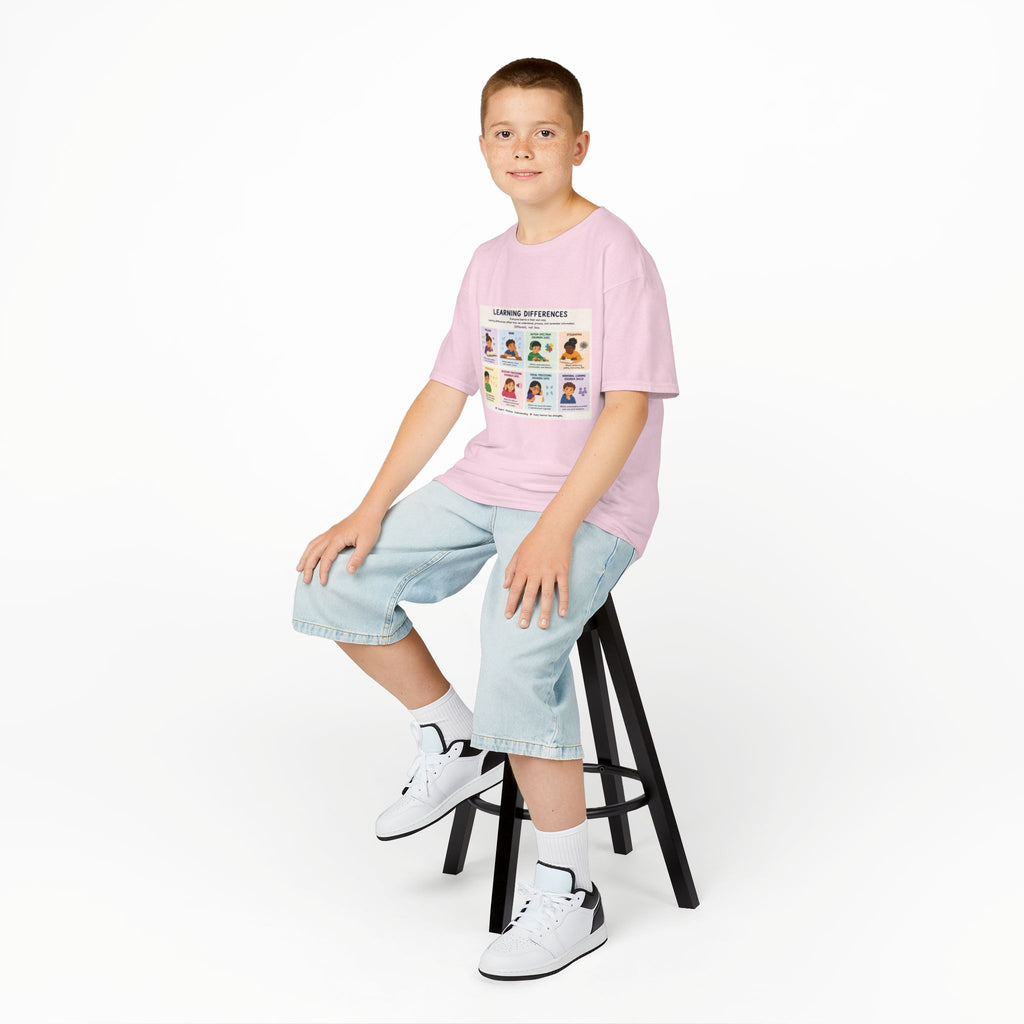 Kids Tee — 'Learning Differences' Educational Chart Graphic