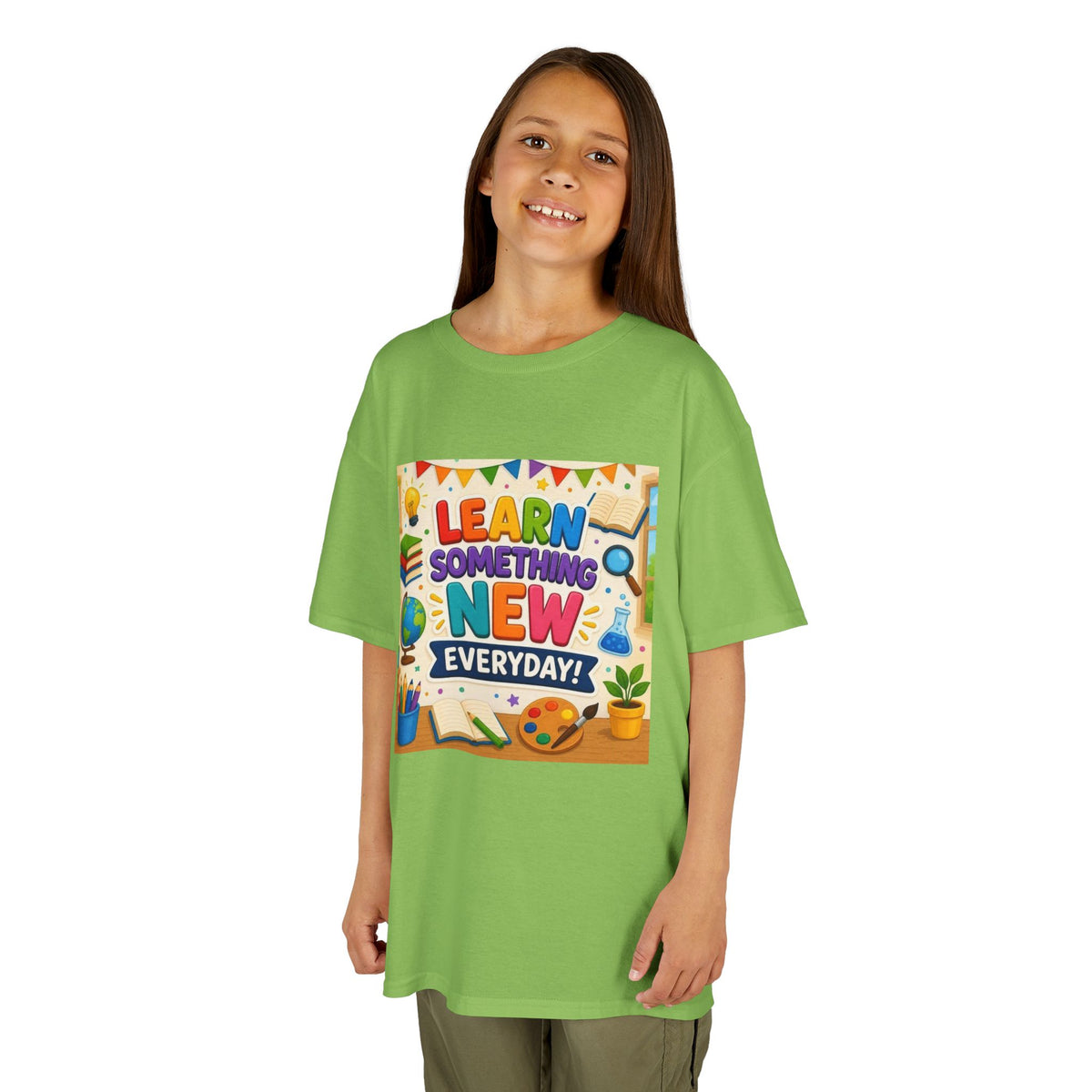 Kids T‑Shirt: "Learn Something New Every Day" Educational Shirt for School & Gifts