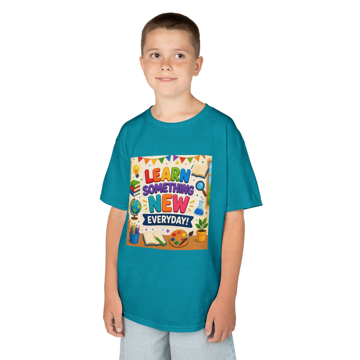 Kids T‑Shirt: "Learn Something New Every Day" Educational Shirt for School & Gifts