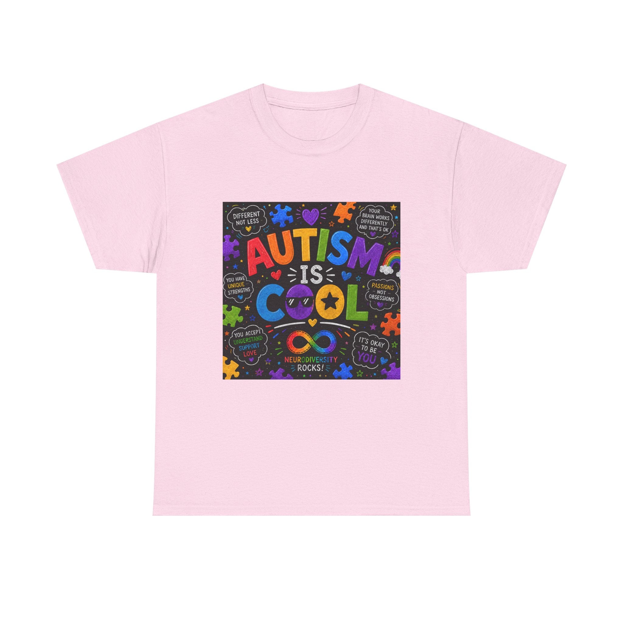 Autism Is Cool Tee — Colorful Puzzle-Heart Awareness T-Shirt