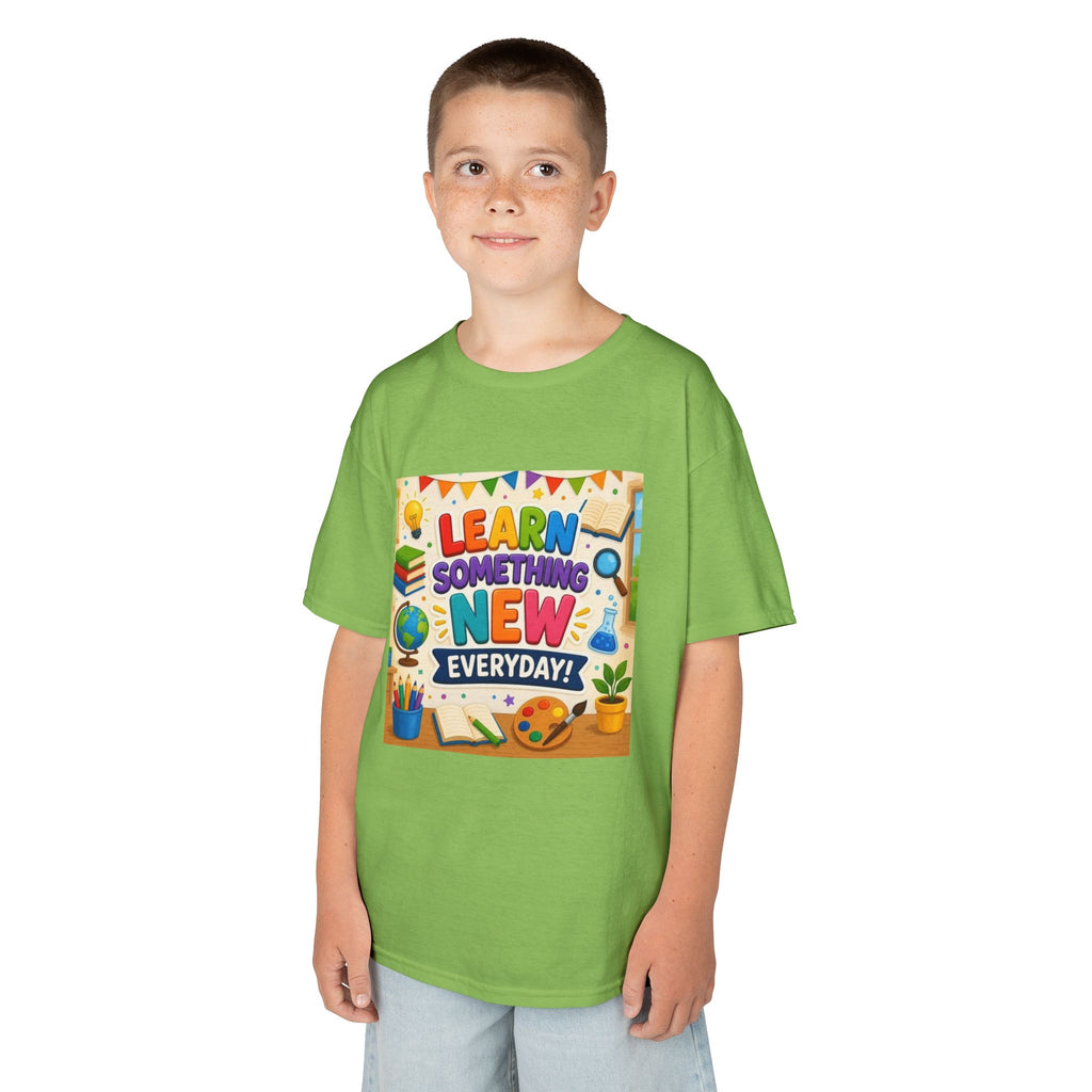 Kids T‑Shirt: "Learn Something New Every Day" Educational Shirt for School & Gifts