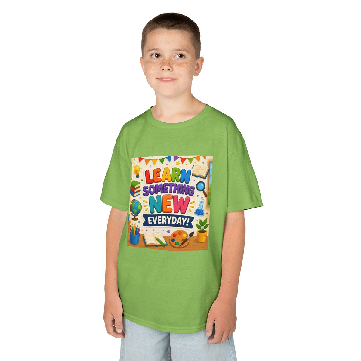 Kids T‑Shirt: "Learn Something New Every Day" Educational Shirt for School & Gifts