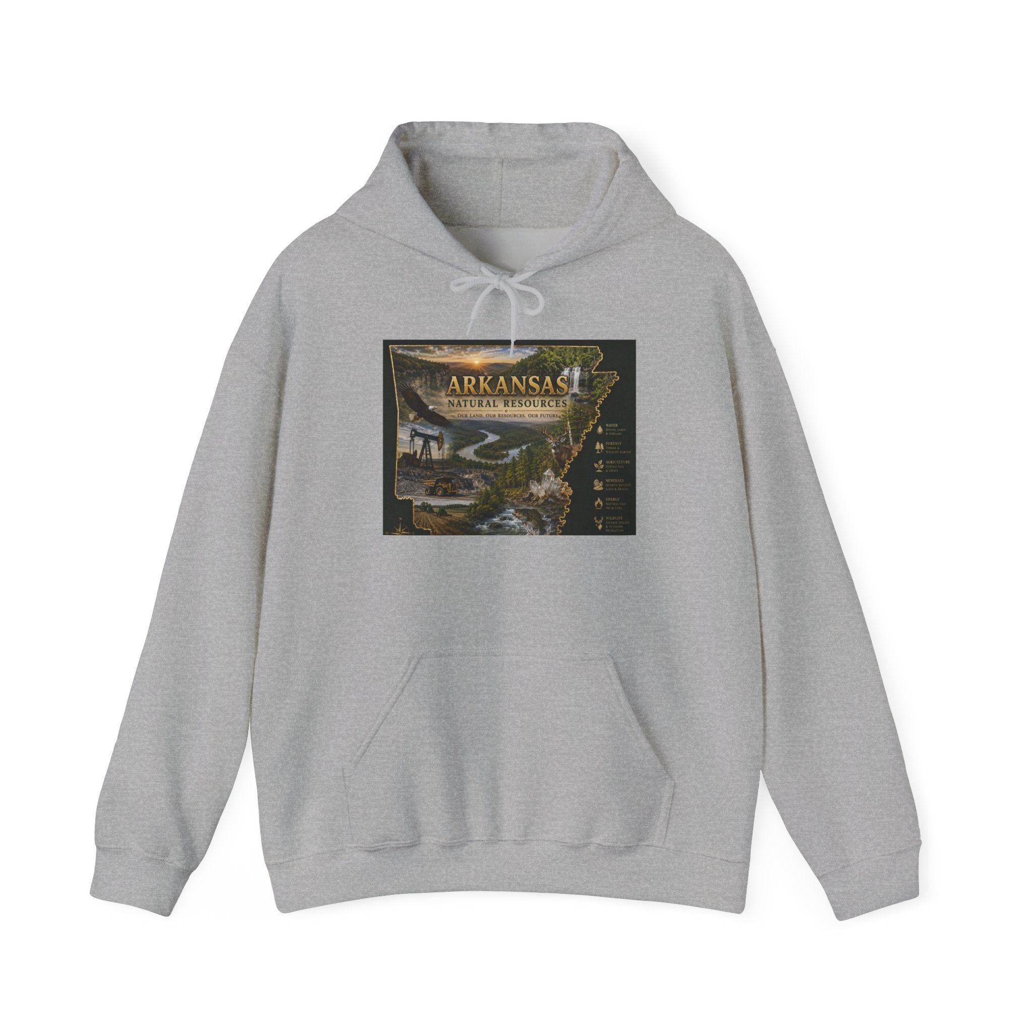 Arkansas Landscape Nature Hoodie — Scenic Rivers State Parks Sweatshirt