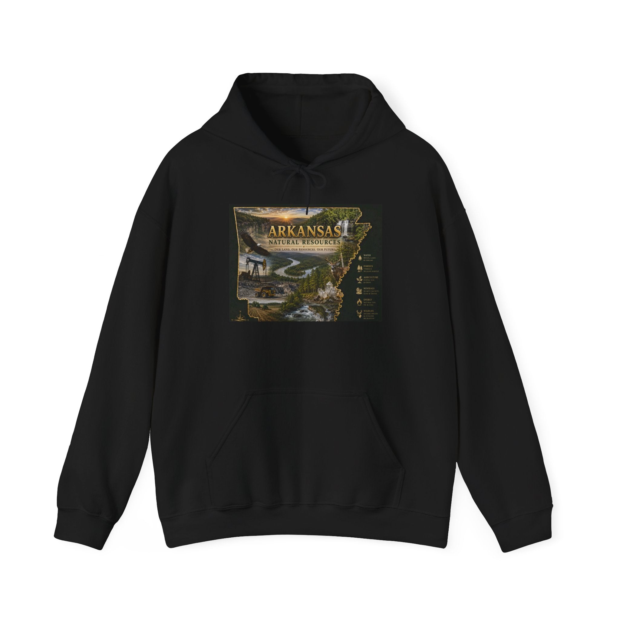 Arkansas Landscape Nature Hoodie — Scenic Rivers State Parks Sweatshirt
