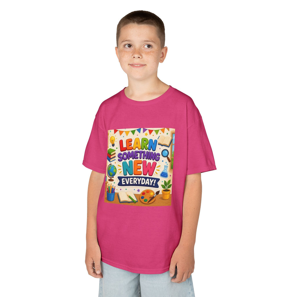 Kids T‑Shirt: "Learn Something New Every Day" Educational Shirt for School & Gifts