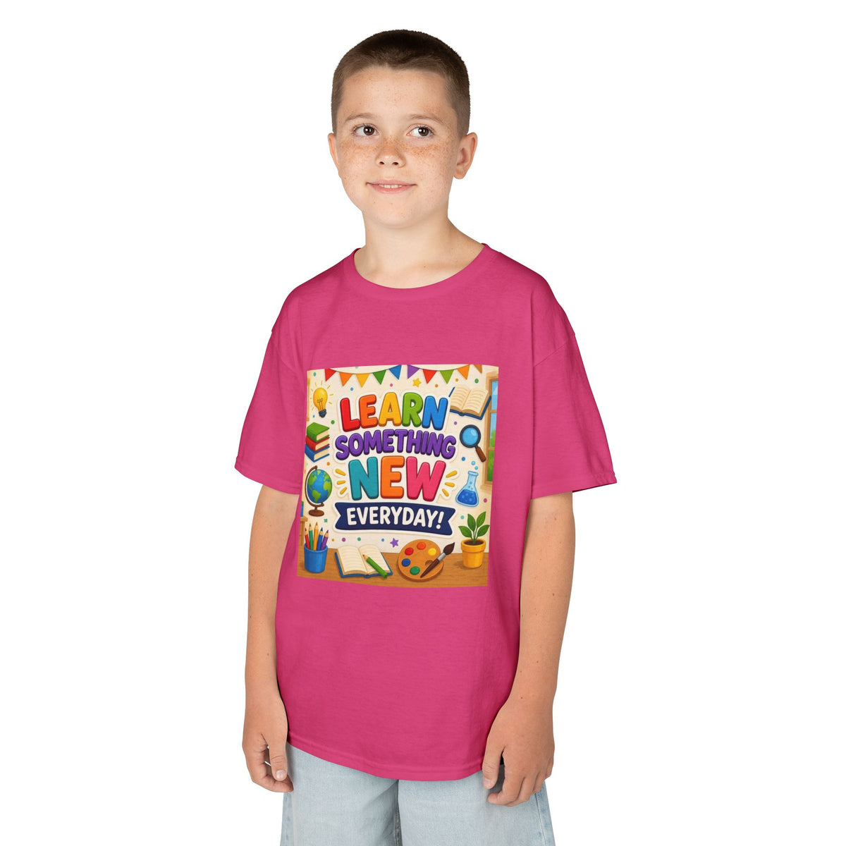 Kids T‑Shirt: "Learn Something New Every Day" Educational Shirt for School & Gifts