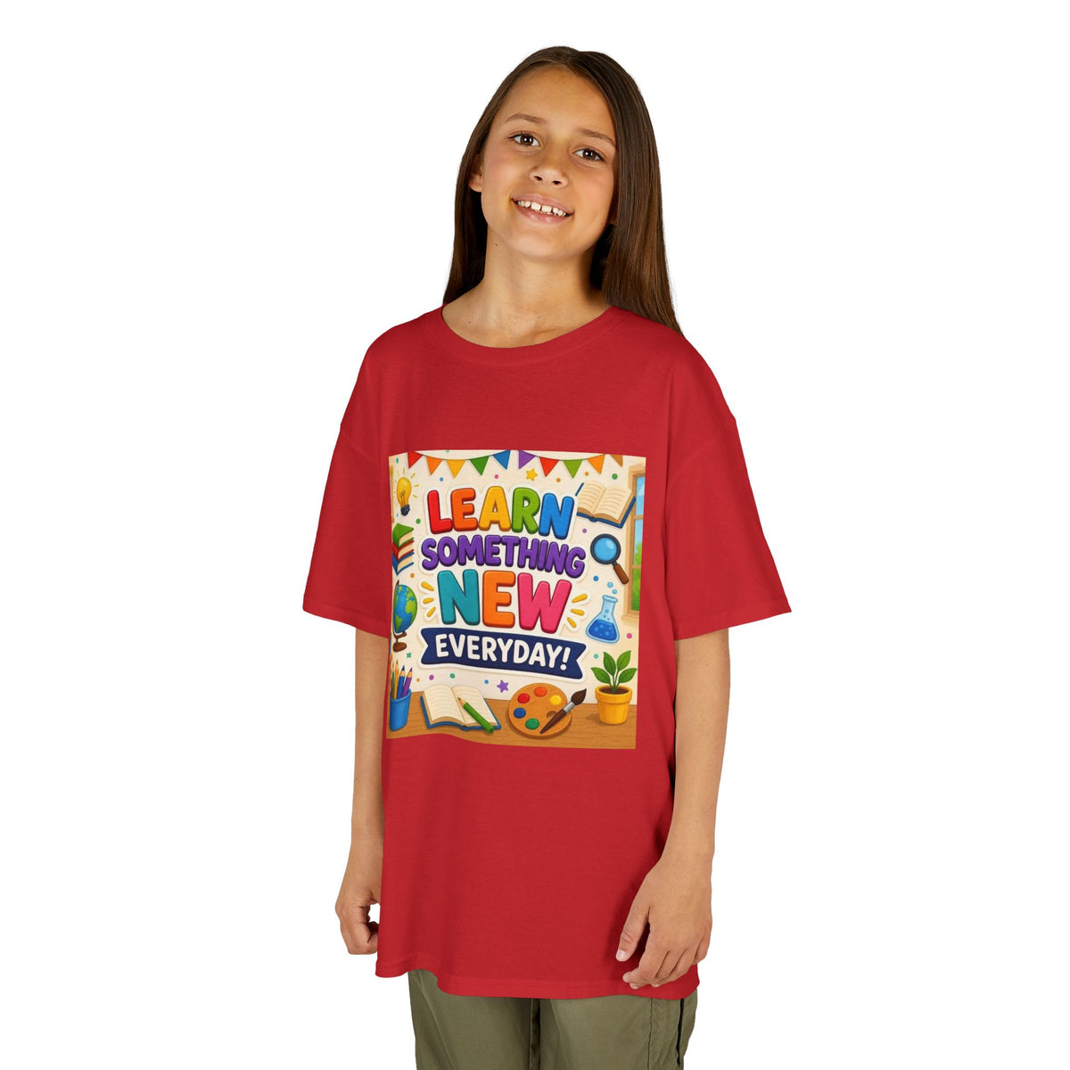 Kids T‑Shirt: "Learn Something New Every Day" Educational Shirt for School & Gifts