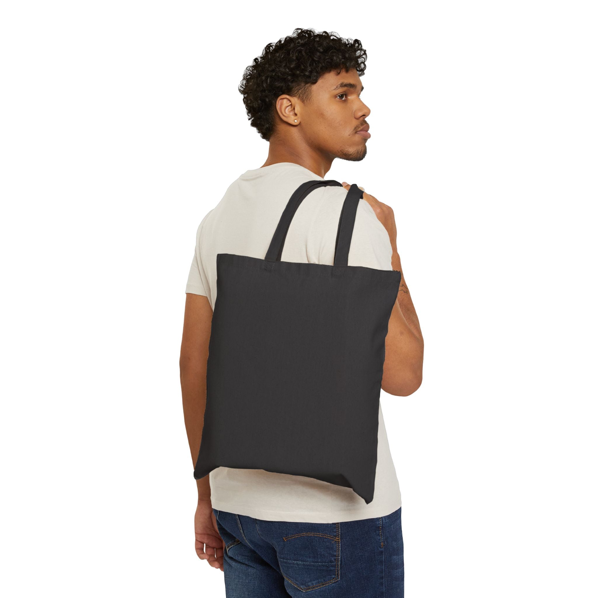 Canvas Tote Bag — Alien Abduction of Dinosaur with BigFoot