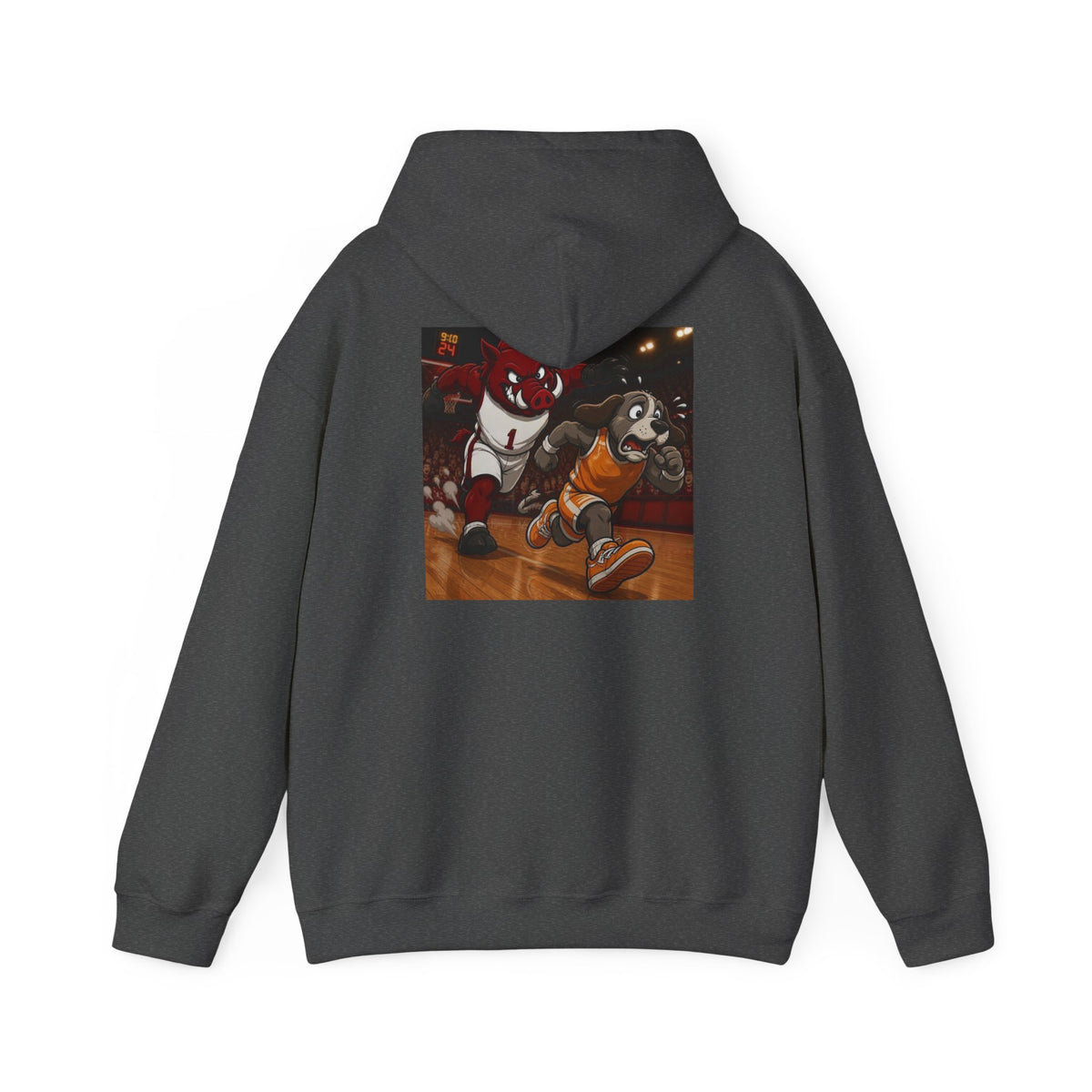Arkansas Hoodie with Tennessee Mascot Basketball Graphic