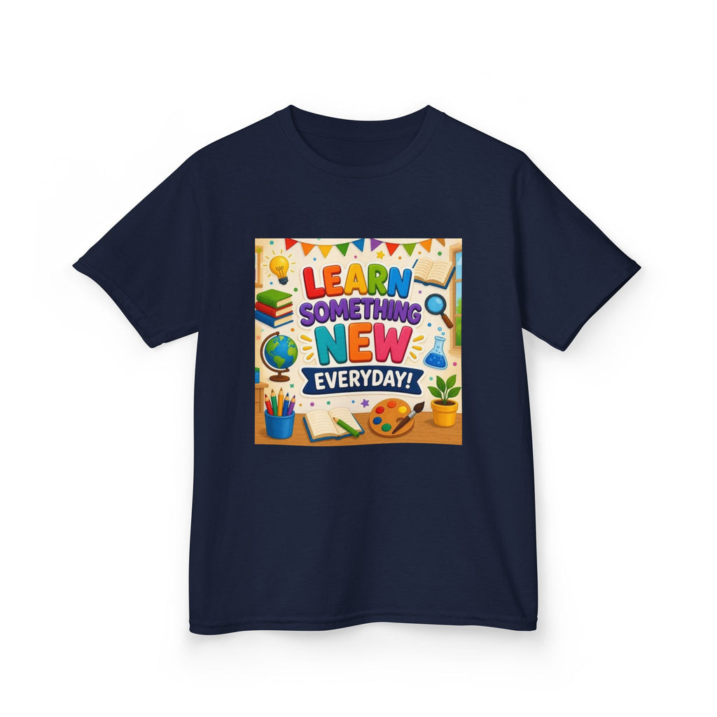 Kids T‑Shirt: "Learn Something New Every Day" Educational Shirt for School & Gifts