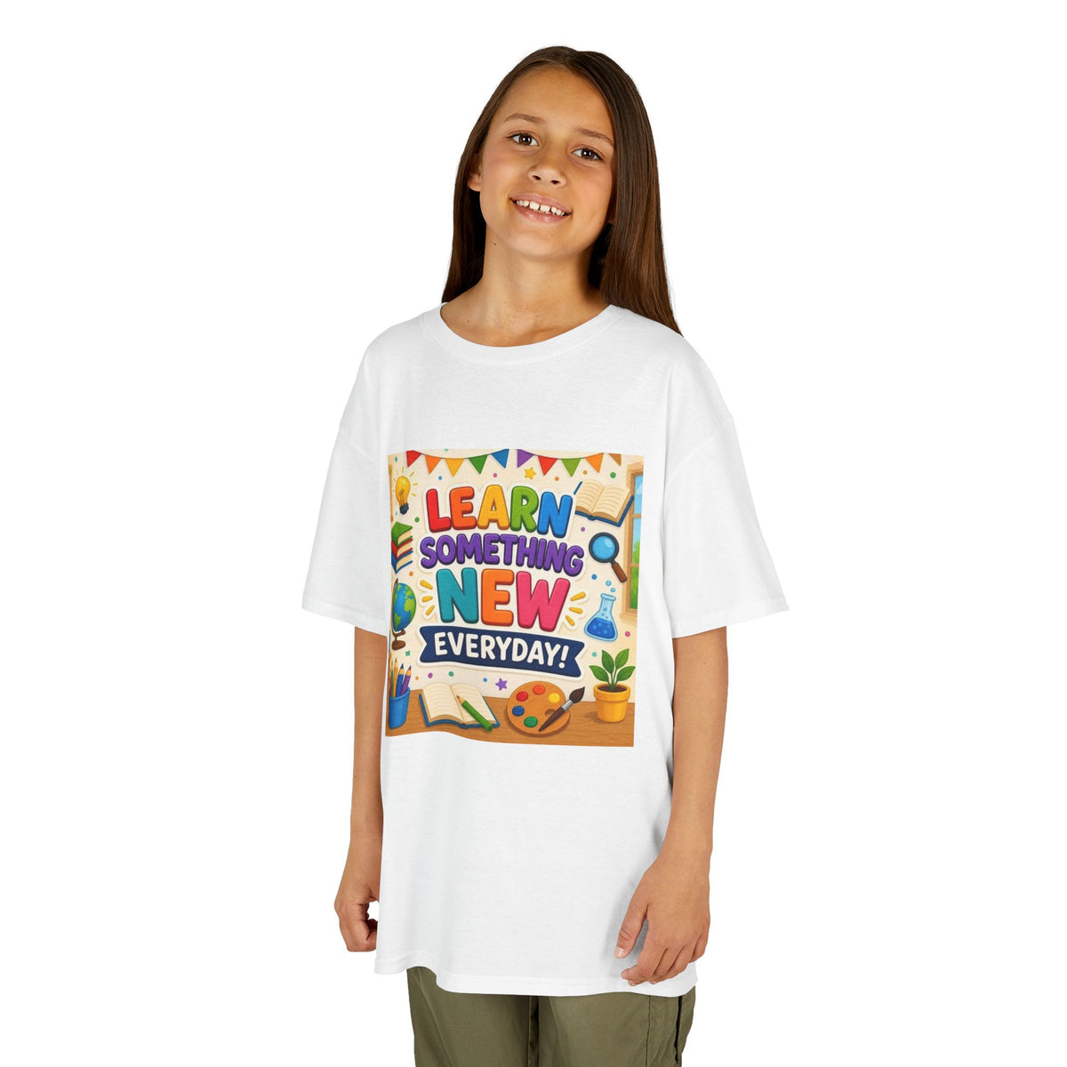 Kids T‑Shirt: "Learn Something New Every Day" Educational Shirt for School & Gifts