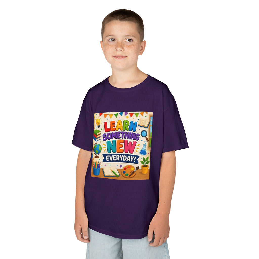 Kids T‑Shirt: "Learn Something New Every Day" Educational Shirt for School & Gifts