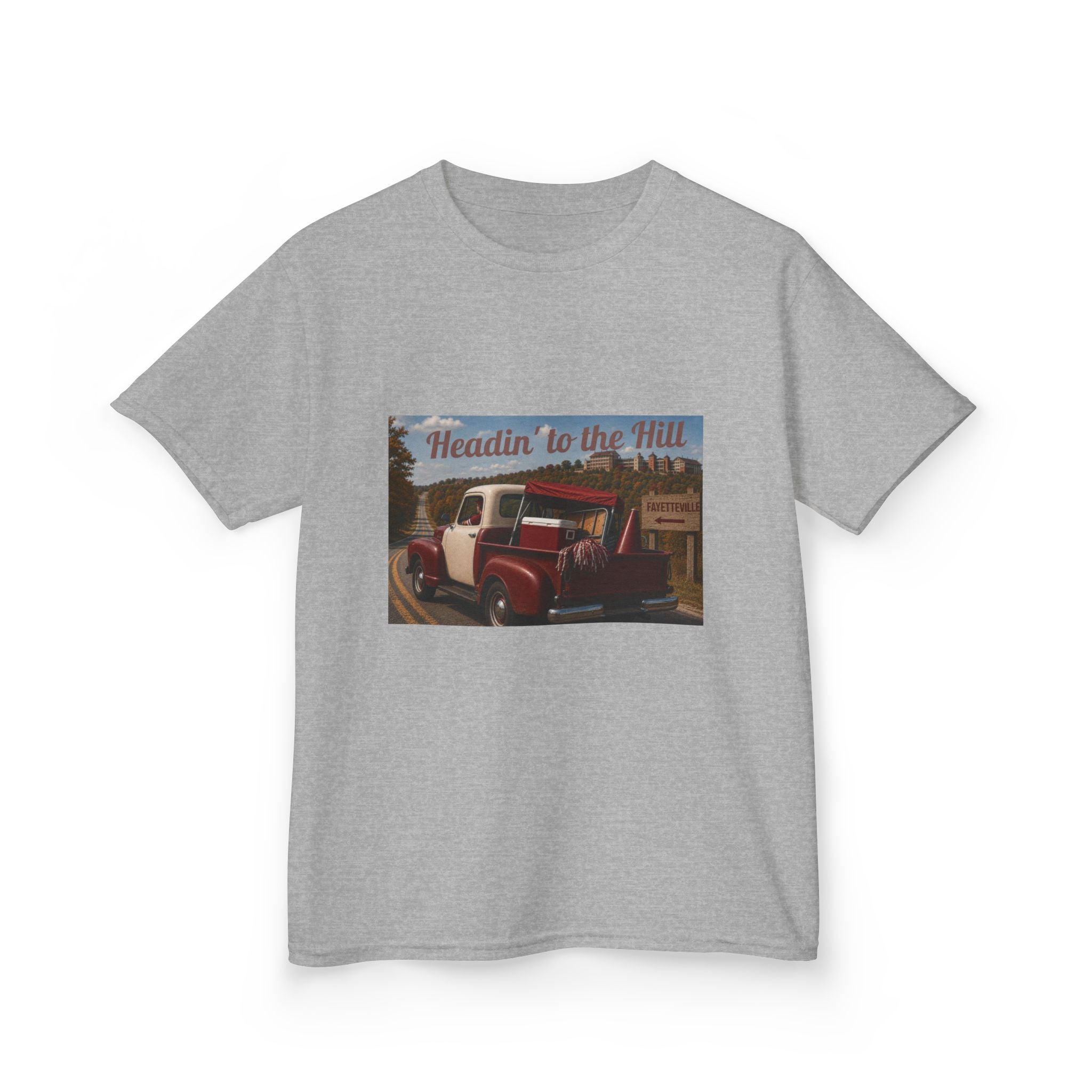 Kids Vintage Truck Tee - "Headin' to the Hill" Classic Car Graphic Shirt