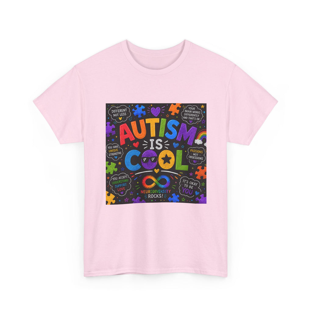 Autism Is Cool Tee — Colorful Puzzle-Heart Awareness T-Shirt
