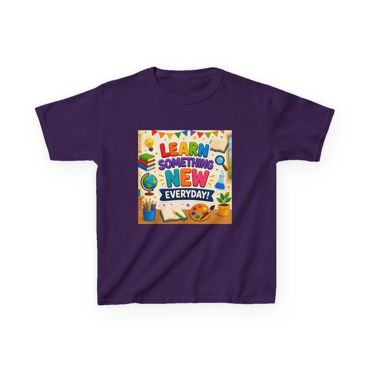 Kids T‑Shirt: "Learn Something New Every Day" Educational Shirt for School & Gifts