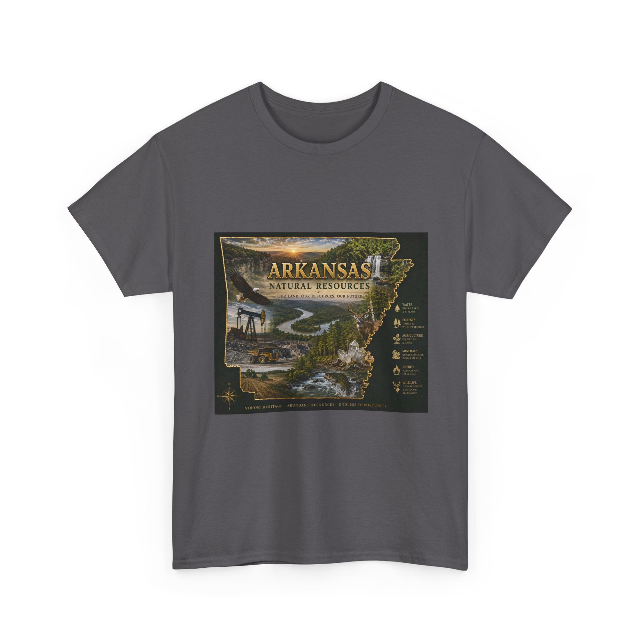 Arkansas Natural Resources T-Shirt — State Wildlife & Scenic Landmarks Tee