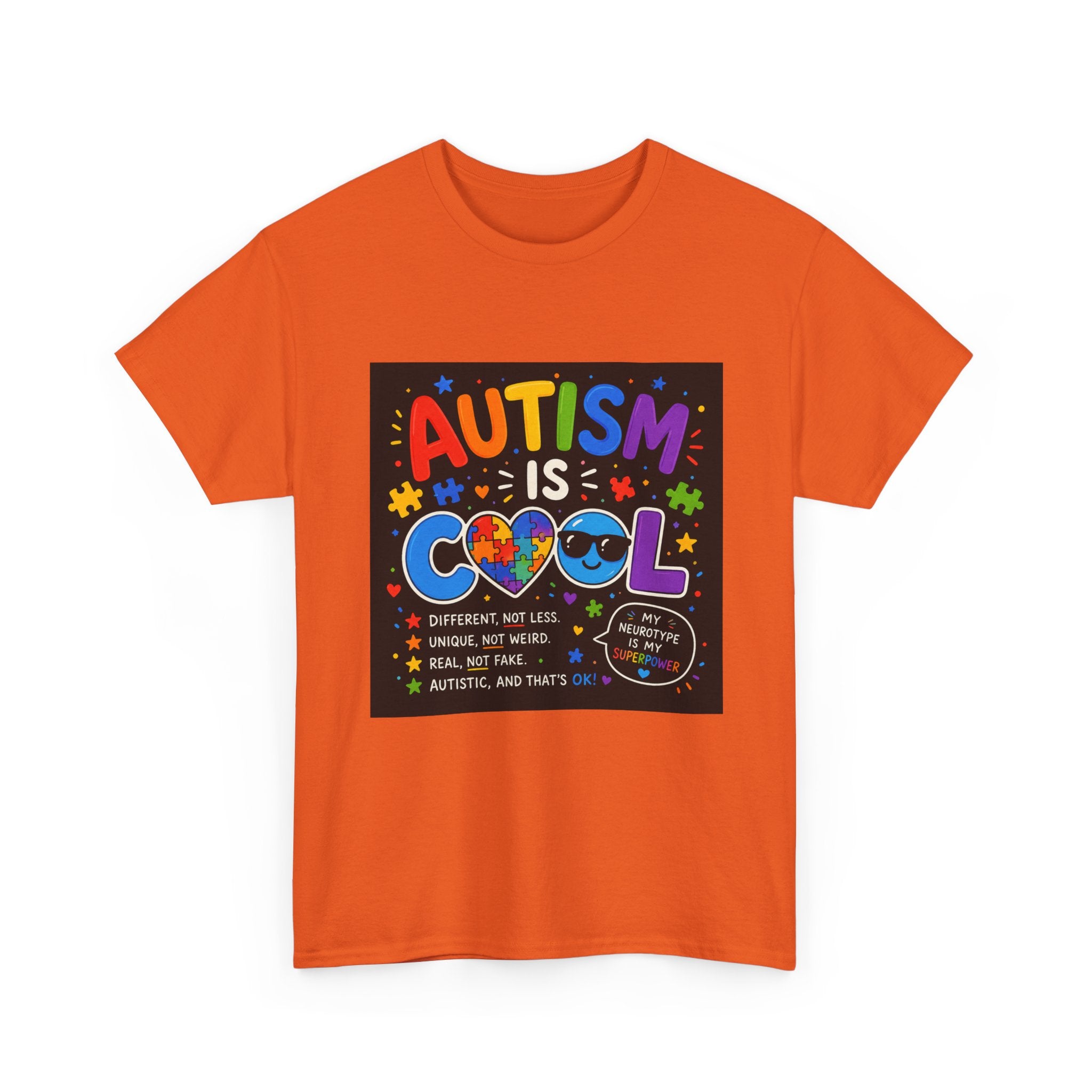 Autism Is Cool T-Shirt — Colorful Neurodiversity Pride Tee