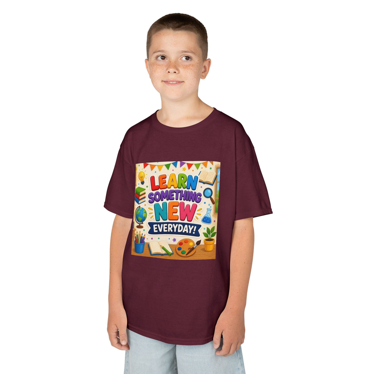 Kids T‑Shirt: "Learn Something New Every Day" Educational Shirt for School & Gifts