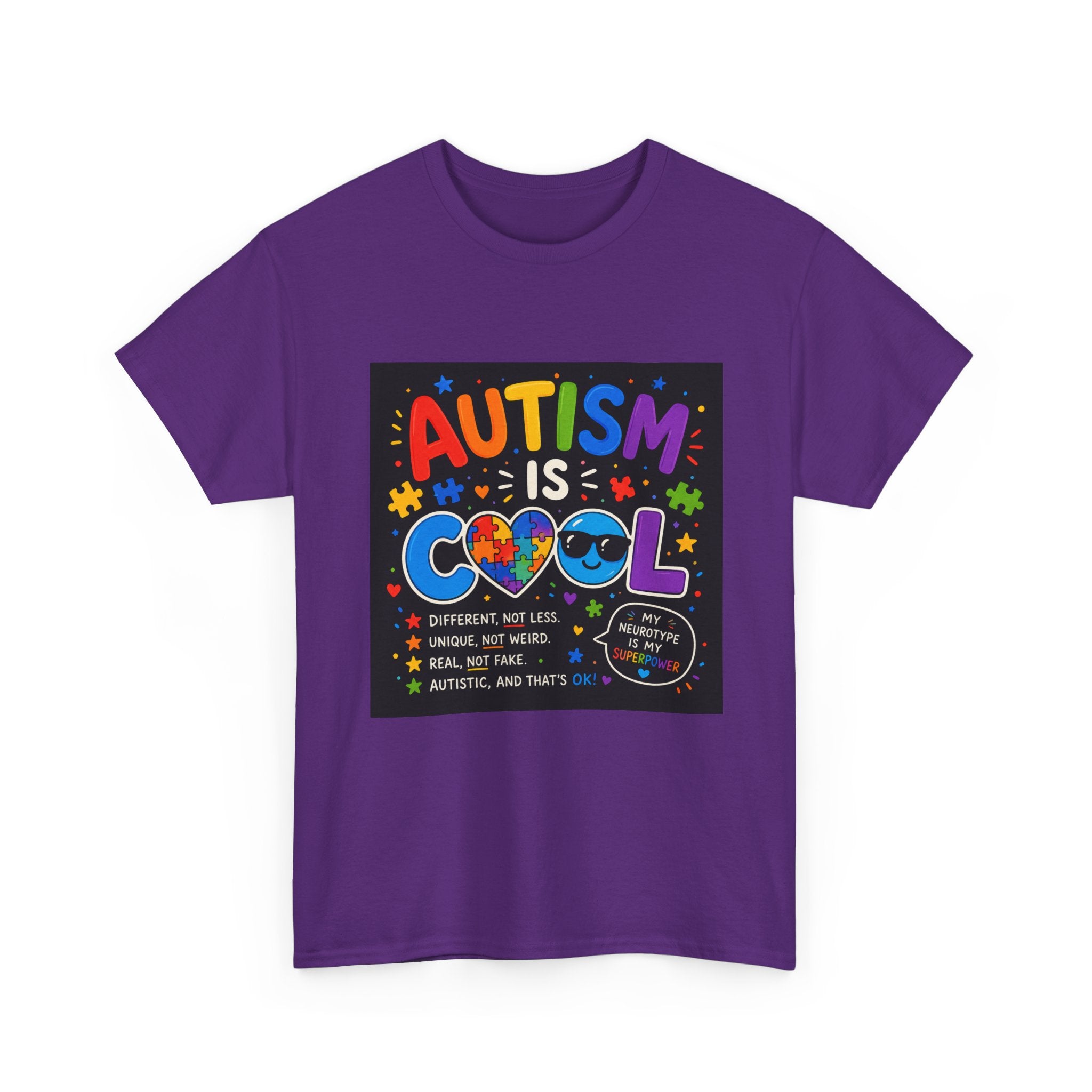 Autism Is Cool T-Shirt — Colorful Neurodiversity Pride Tee