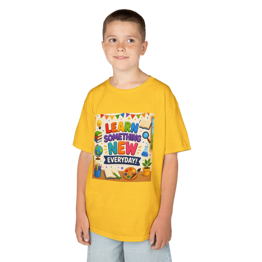 Kids T‑Shirt: "Learn Something New Every Day" Educational Shirt for School & Gifts