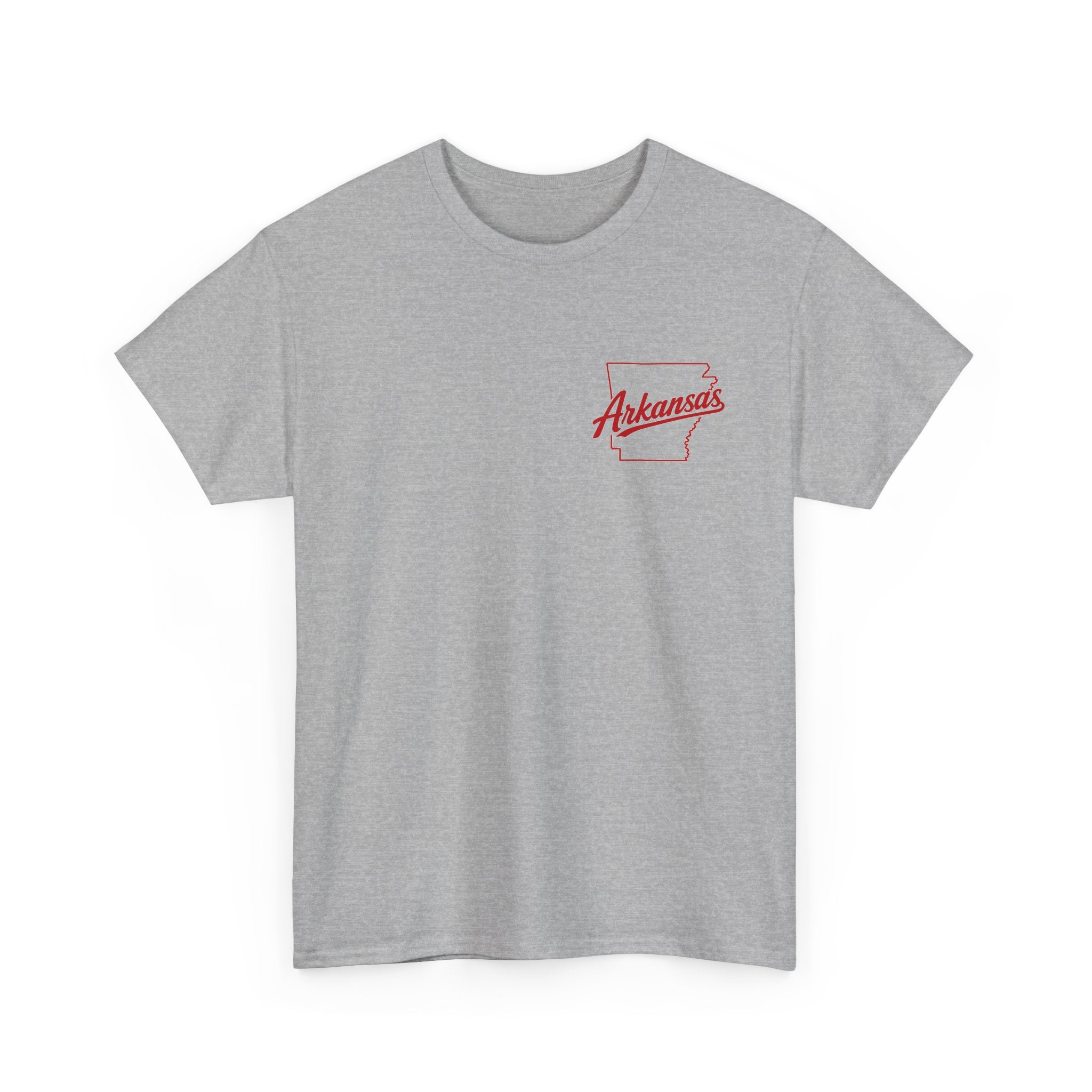 Arkansas Tigers Graphic Tee — State Script Front with ' Pissing on TIGERS' Back Photo Print