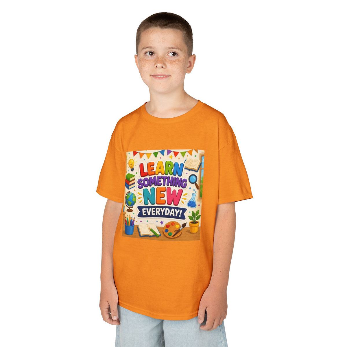 Kids T‑Shirt: "Learn Something New Every Day" Educational Shirt for School & Gifts