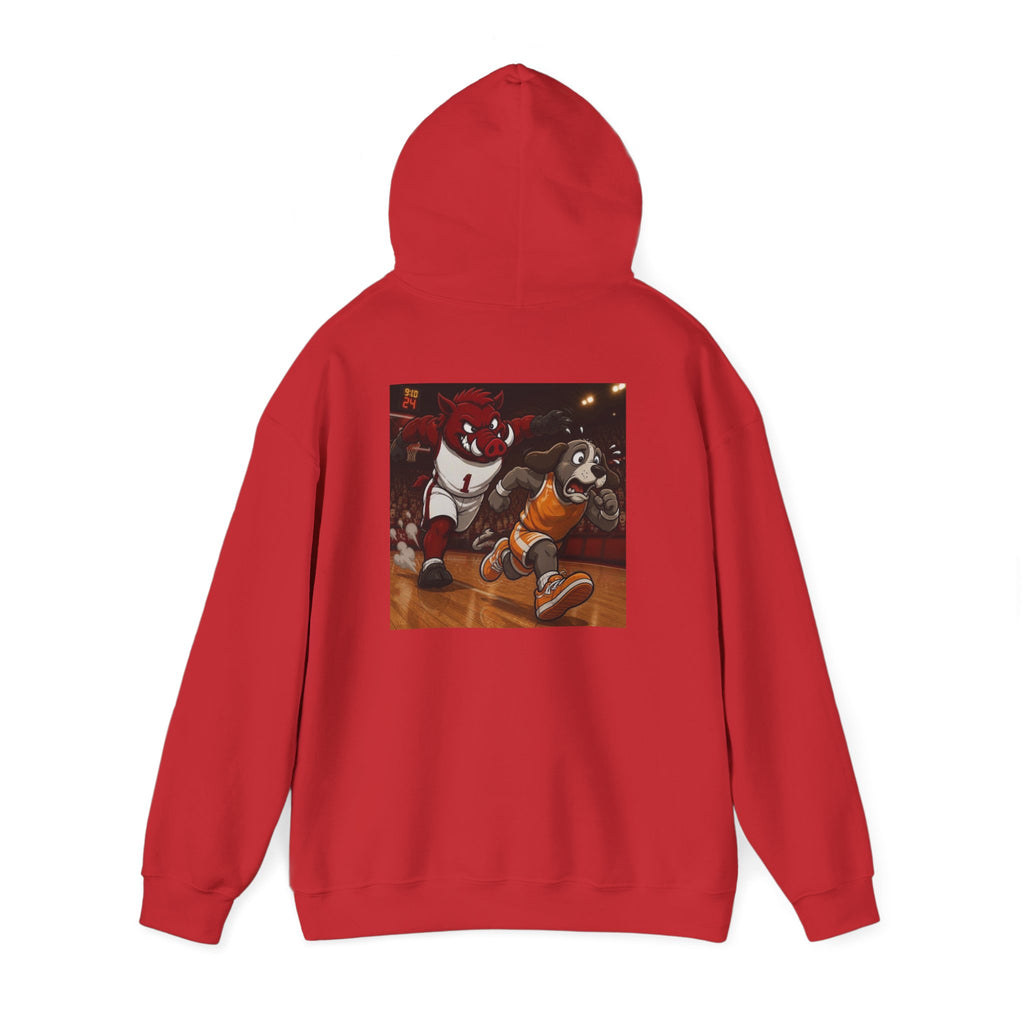 Arkansas Hoodie with Tennessee Mascot Basketball Graphic