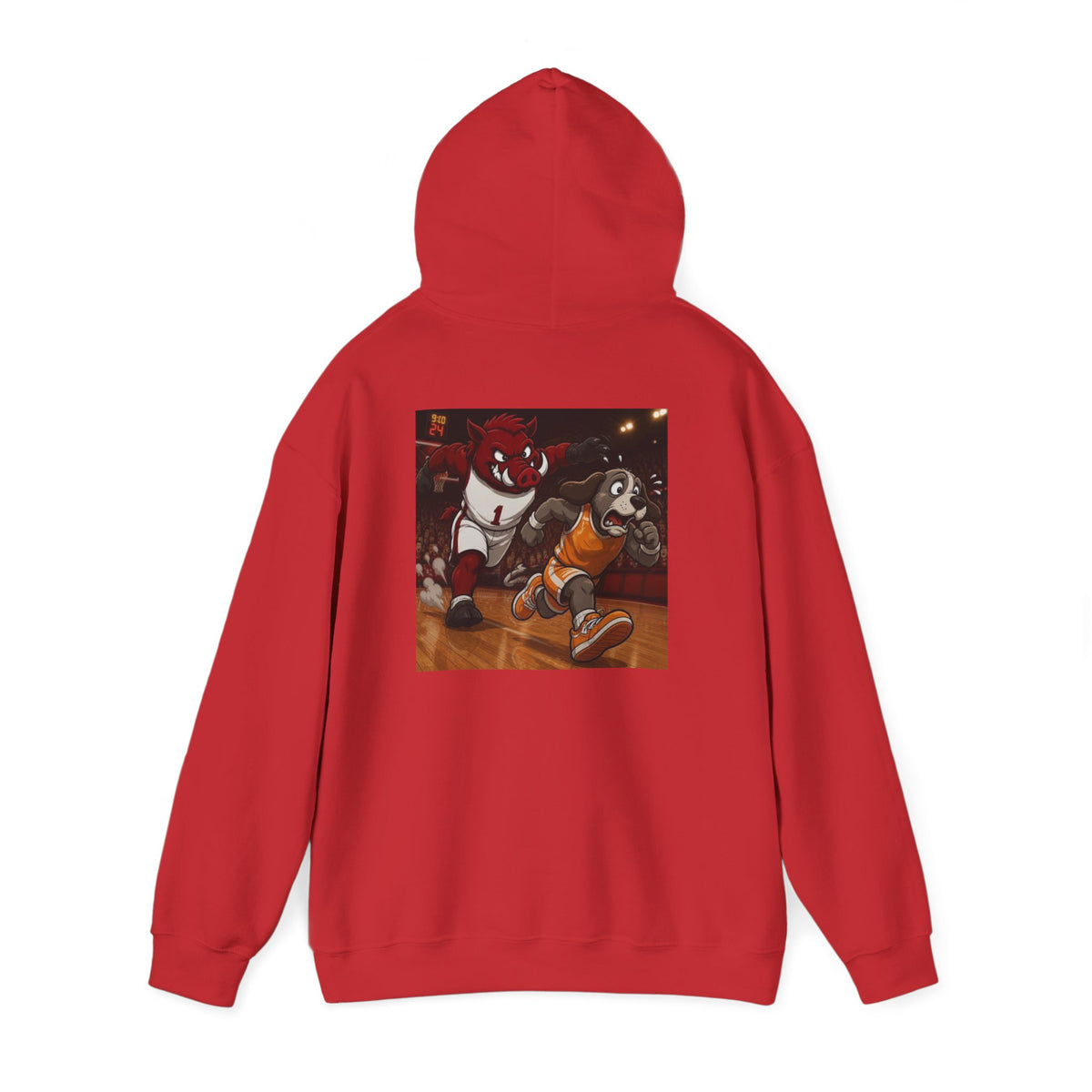 Arkansas Hoodie with Tennessee Mascot Basketball Graphic
