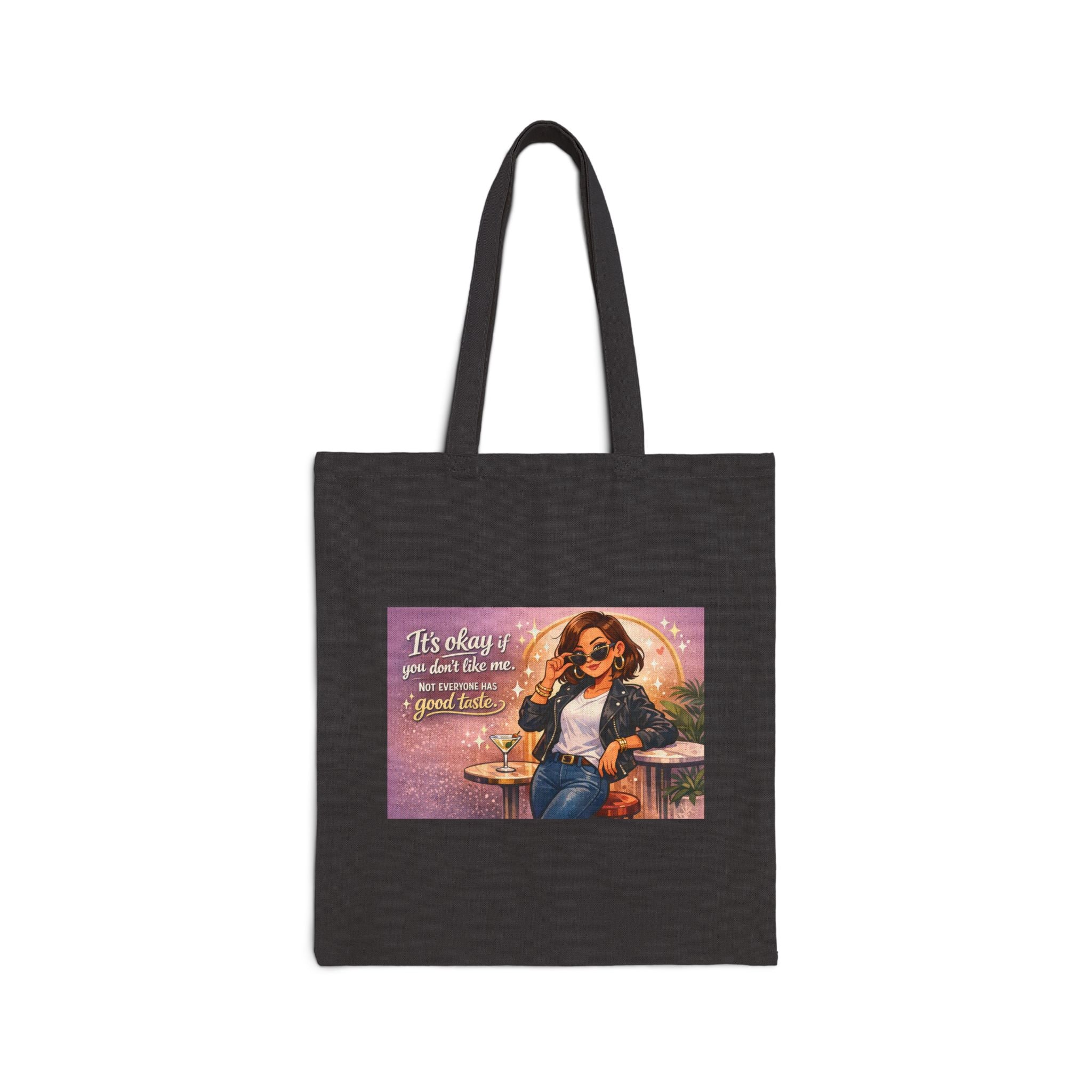Vintage Chill Tote Bag — "It's Okay If You Don't Like Me" Cotton Canvas Tote