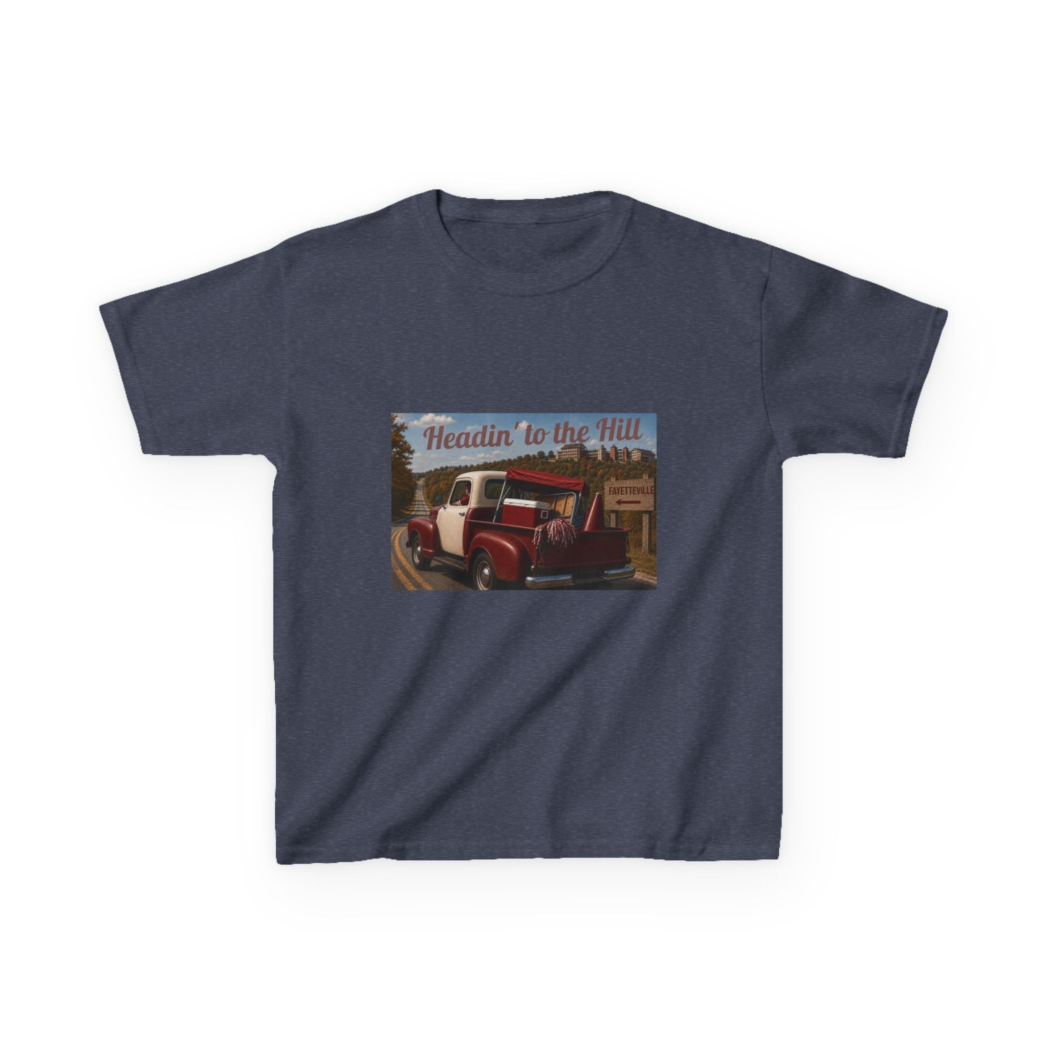 Kids Vintage Truck Tee - "Headin' to the Hill" Classic Car Graphic Shirt