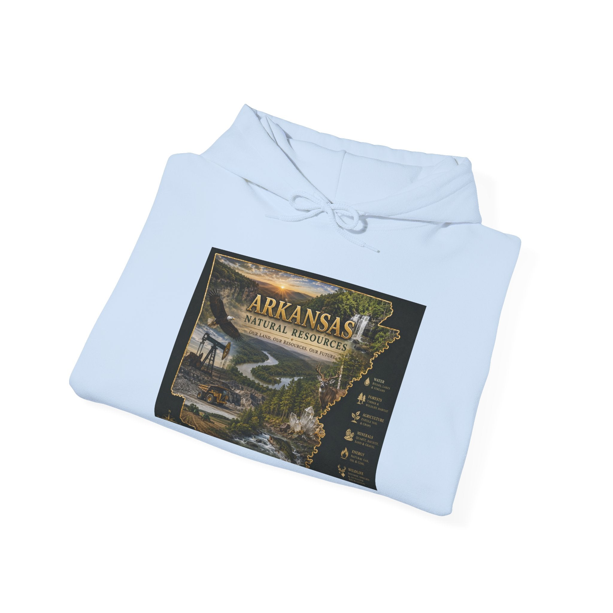 Arkansas Landscape Nature Hoodie — Scenic Rivers State Parks Sweatshirt