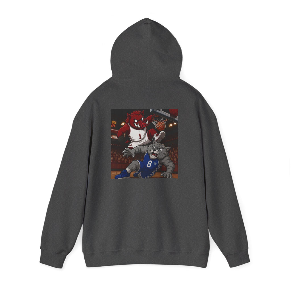 Arkansas Razorbacks State Outline Hoodie — College Mascot Basketball Back Print