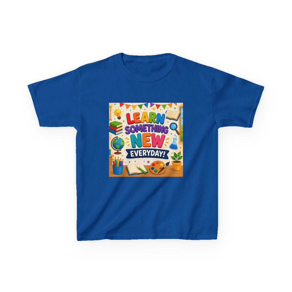 Kids T‑Shirt: "Learn Something New Every Day" Educational Shirt for School & Gifts