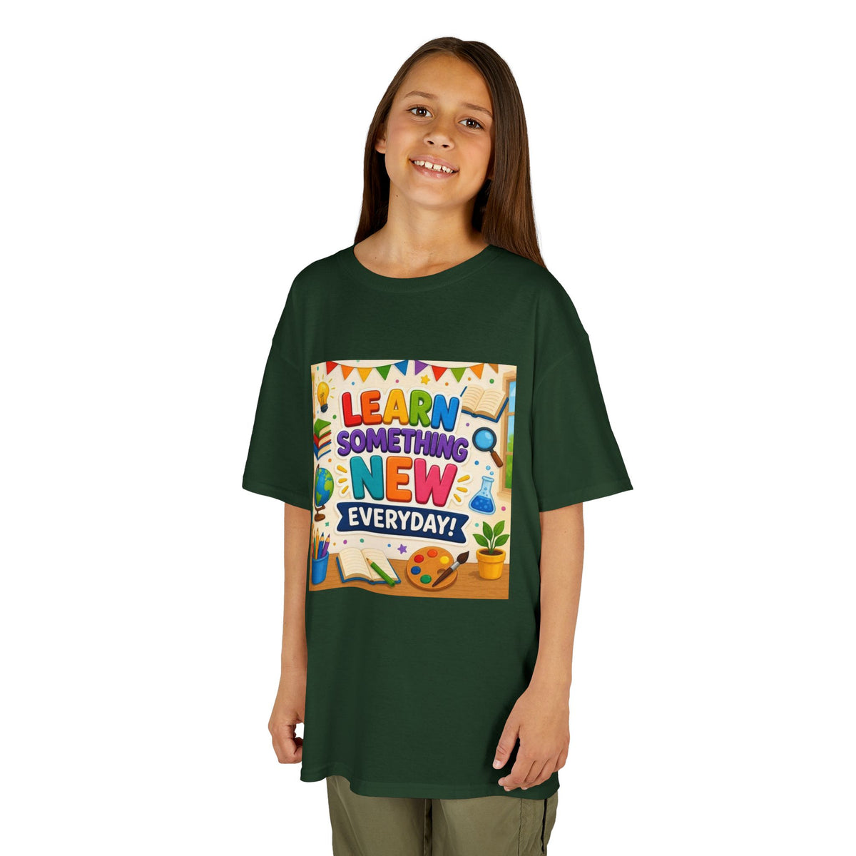 Kids T‑Shirt: "Learn Something New Every Day" Educational Shirt for School & Gifts