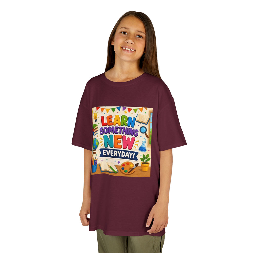 Kids T‑Shirt: "Learn Something New Every Day" Educational Shirt for School & Gifts