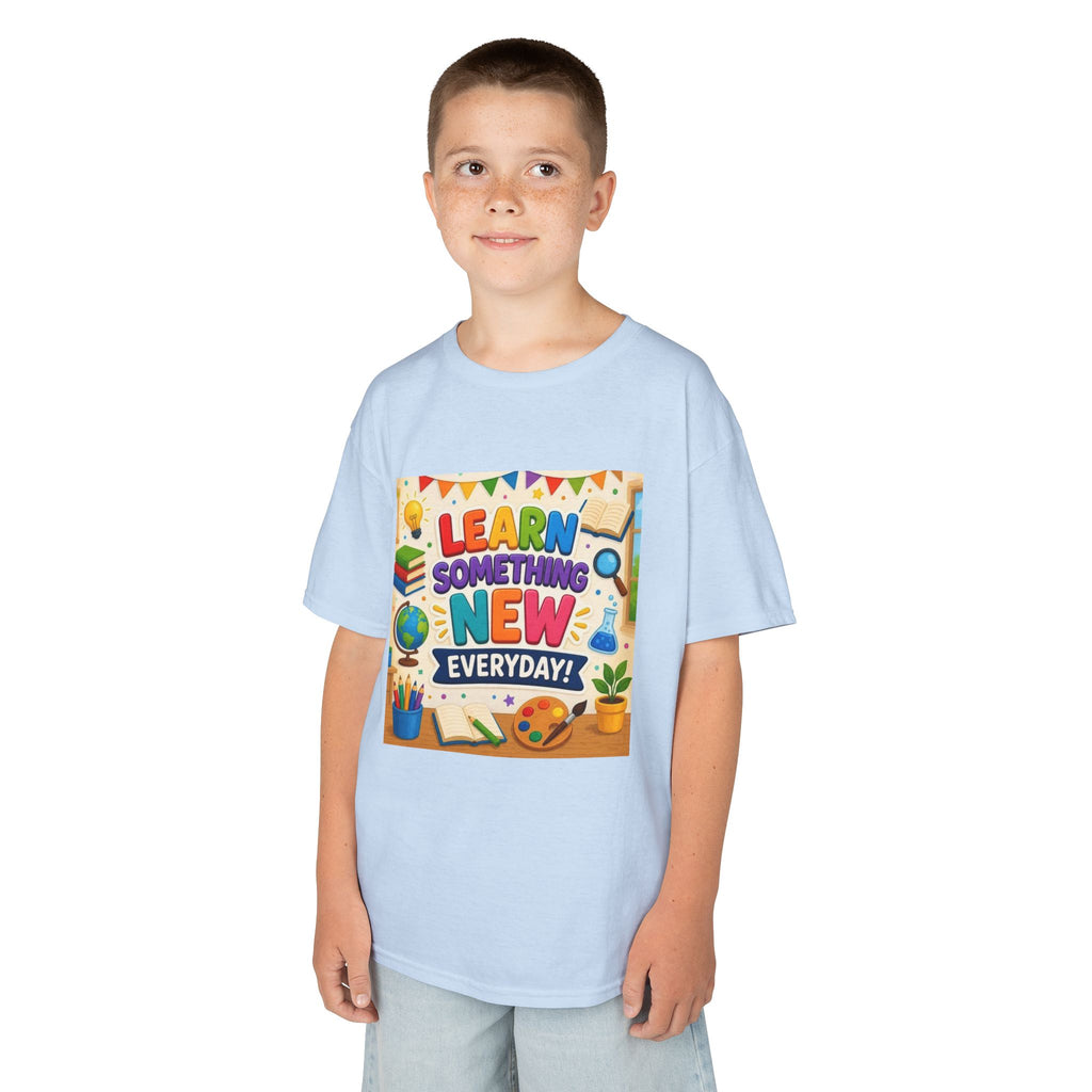 Kids T‑Shirt: "Learn Something New Every Day" Educational Shirt for School & Gifts