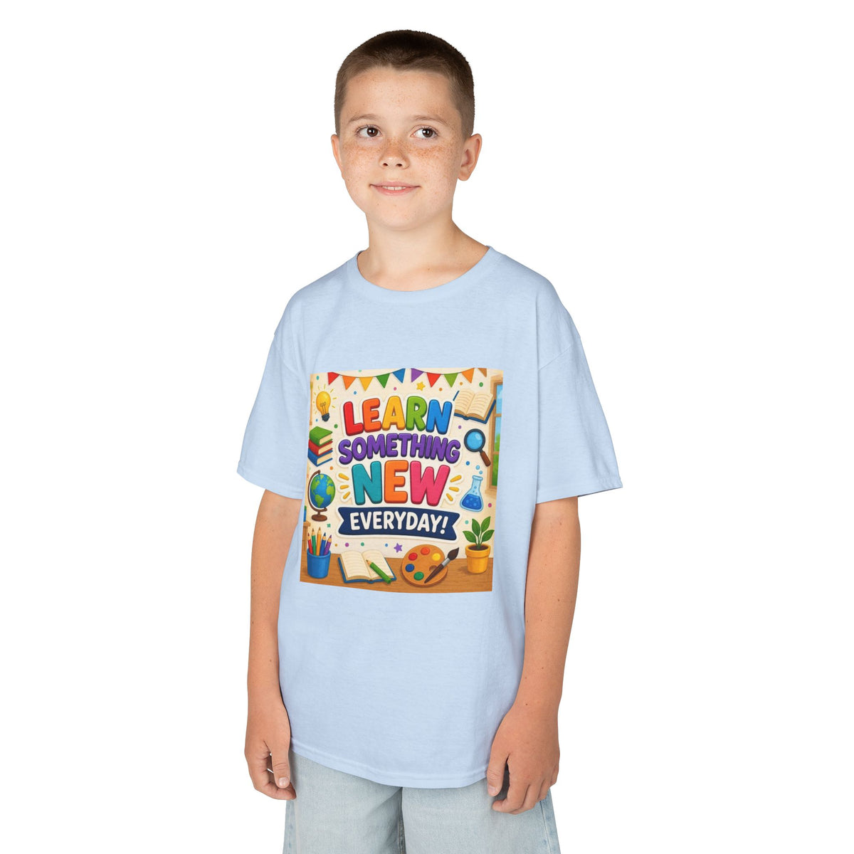 Kids T‑Shirt: "Learn Something New Every Day" Educational Shirt for School & Gifts