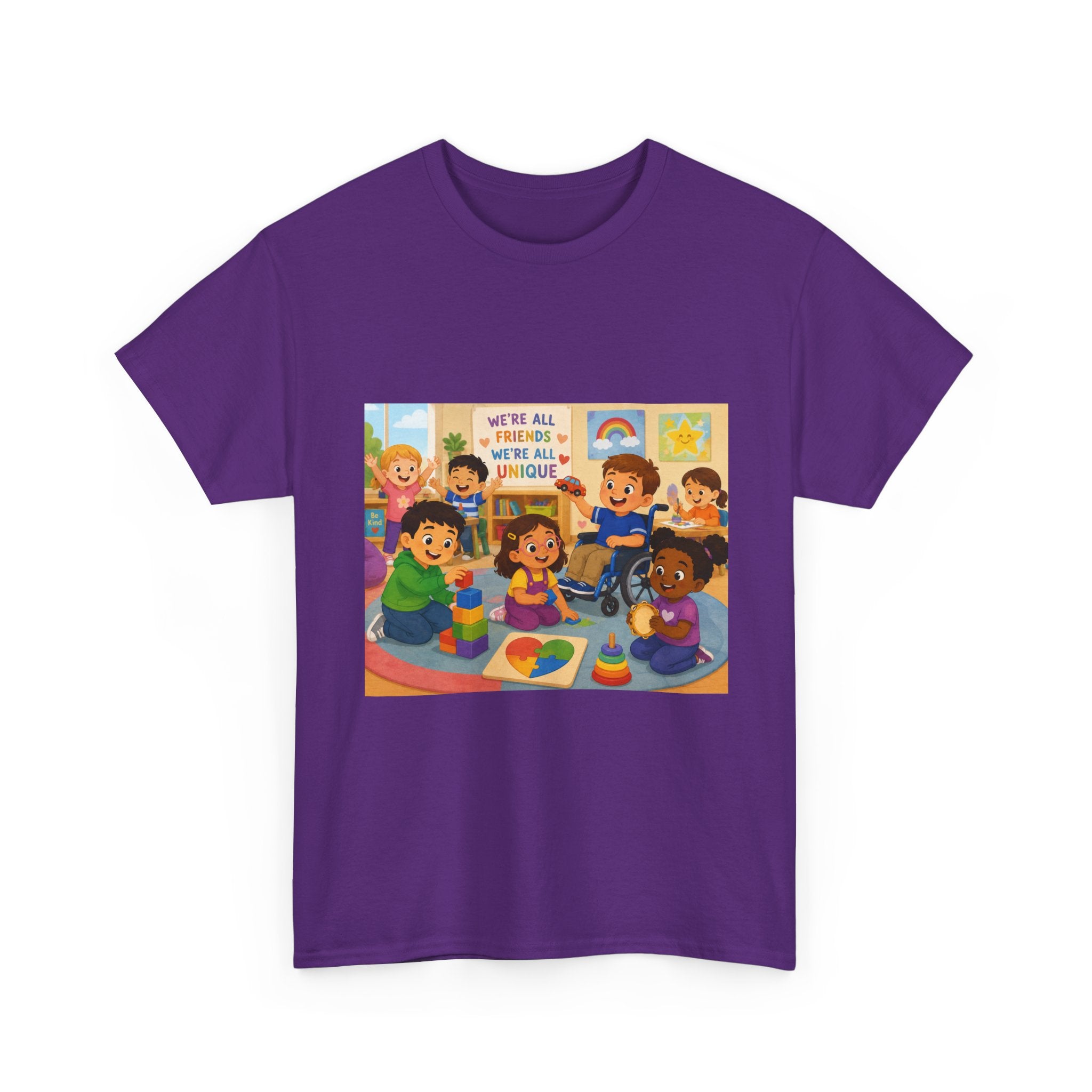 Diversity Classroom T‑Shirt — "We're All Friends Here" Inclusive School Tee