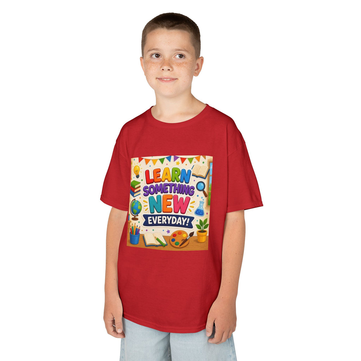 Kids T‑Shirt: "Learn Something New Every Day" Educational Shirt for School & Gifts