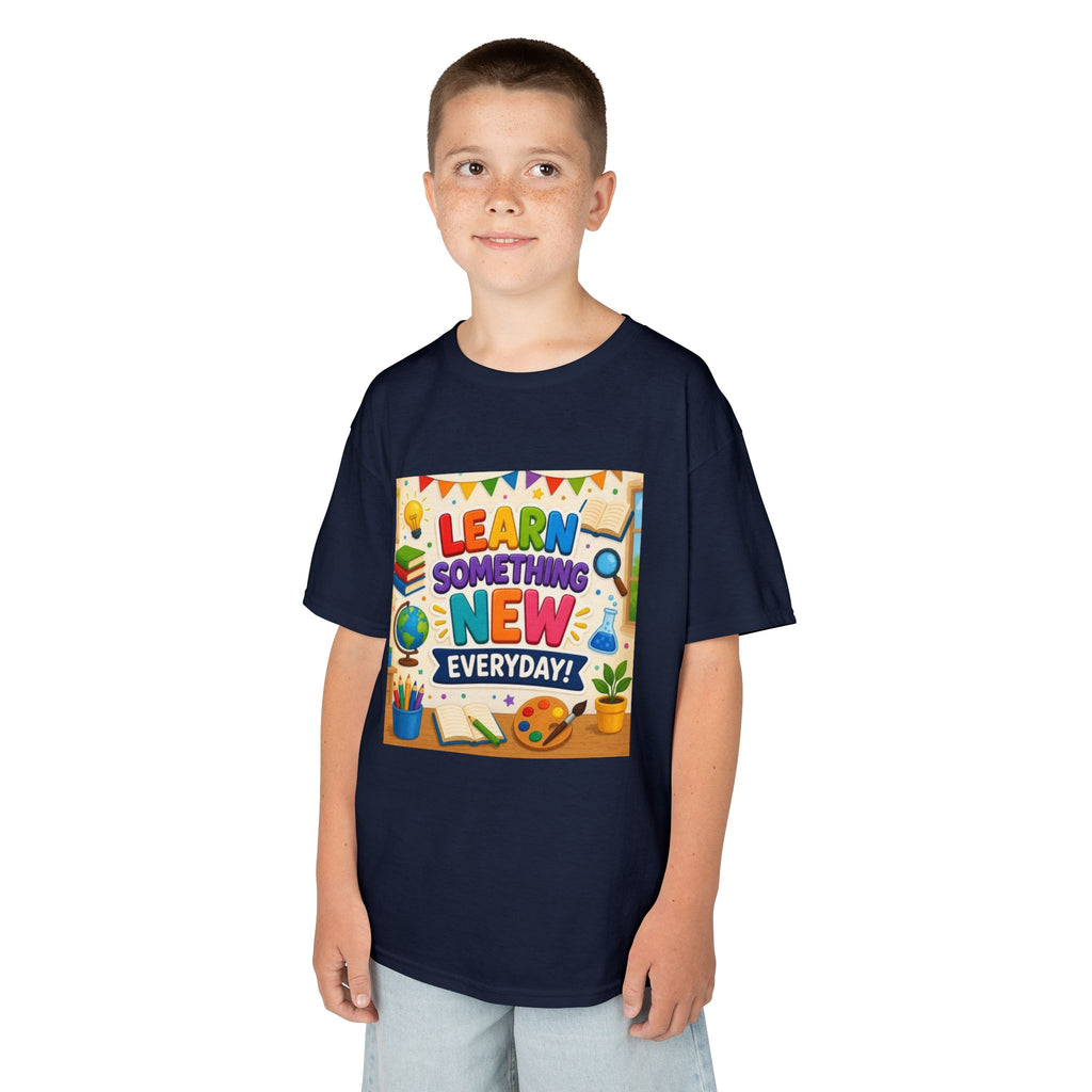 Kids T‑Shirt: "Learn Something New Every Day" Educational Shirt for School & Gifts