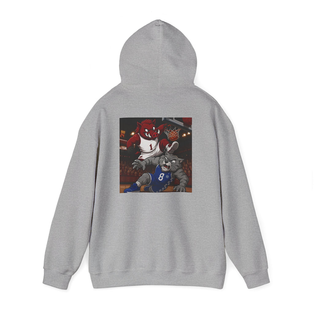 Arkansas Razorbacks State Outline Hoodie — College Mascot Basketball Back Print