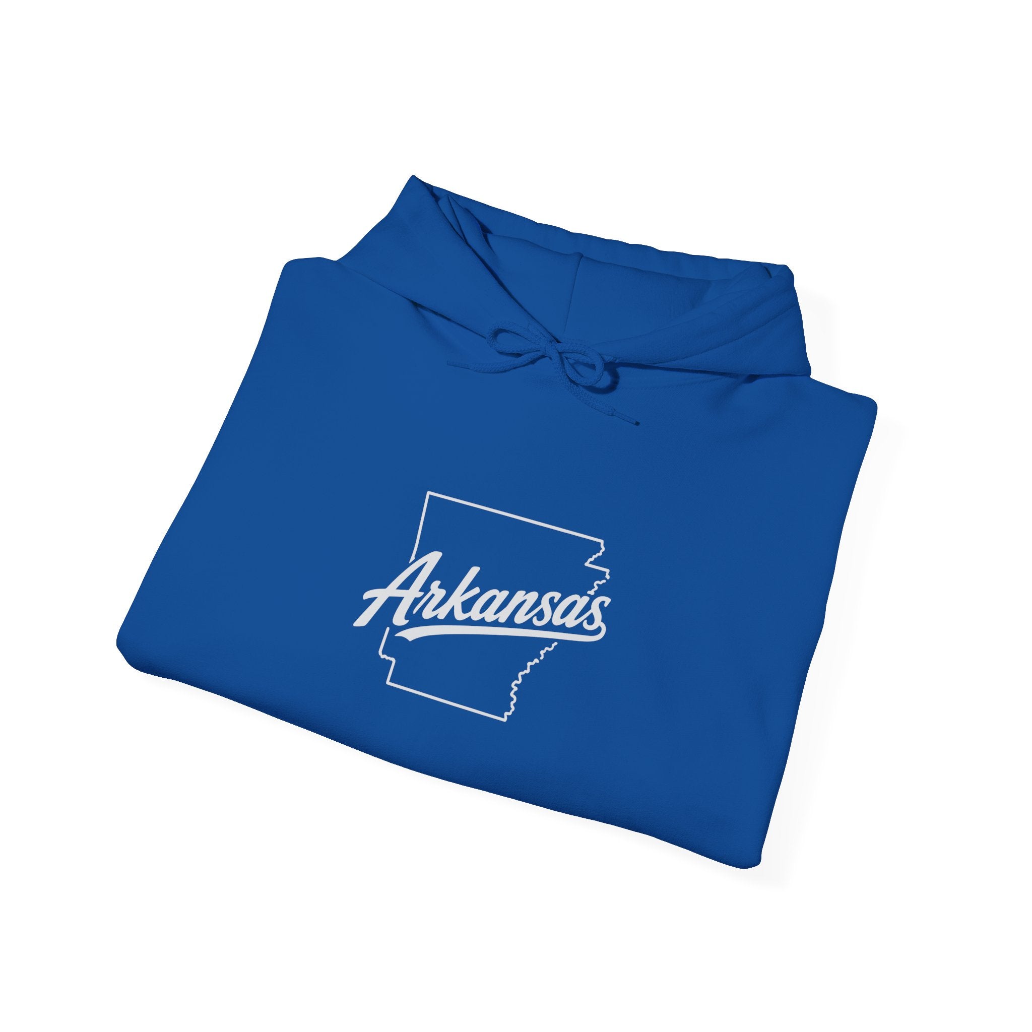 Arkansas Script State Outline Hoodie - Retro State Pride Pullover