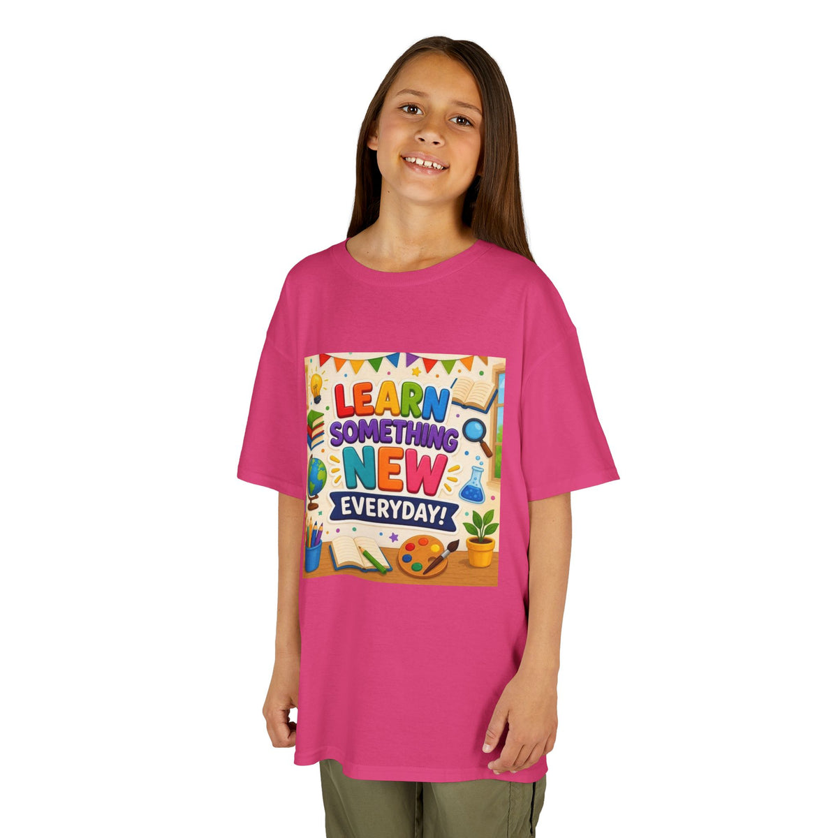 Kids T‑Shirt: "Learn Something New Every Day" Educational Shirt for School & Gifts