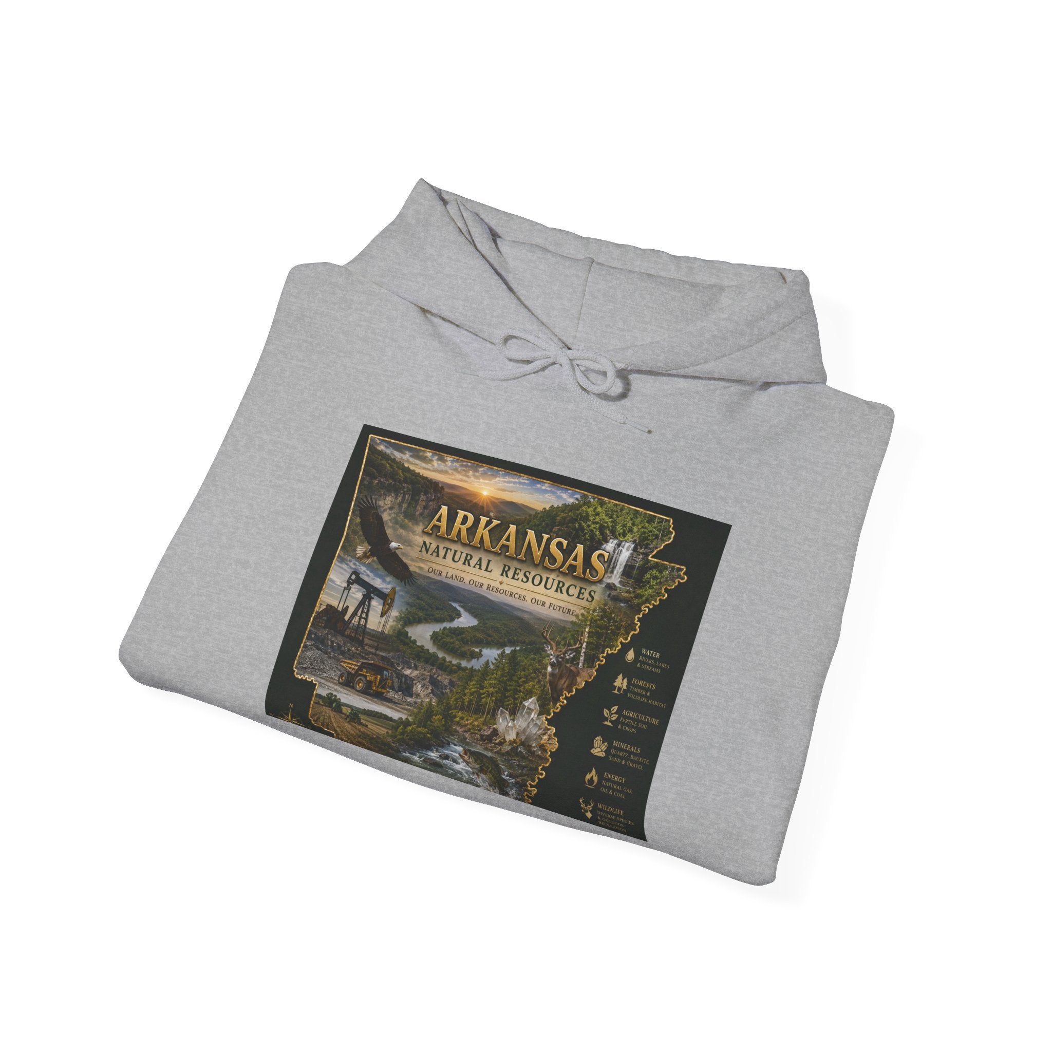 Arkansas Landscape Nature Hoodie — Scenic Rivers State Parks Sweatshirt