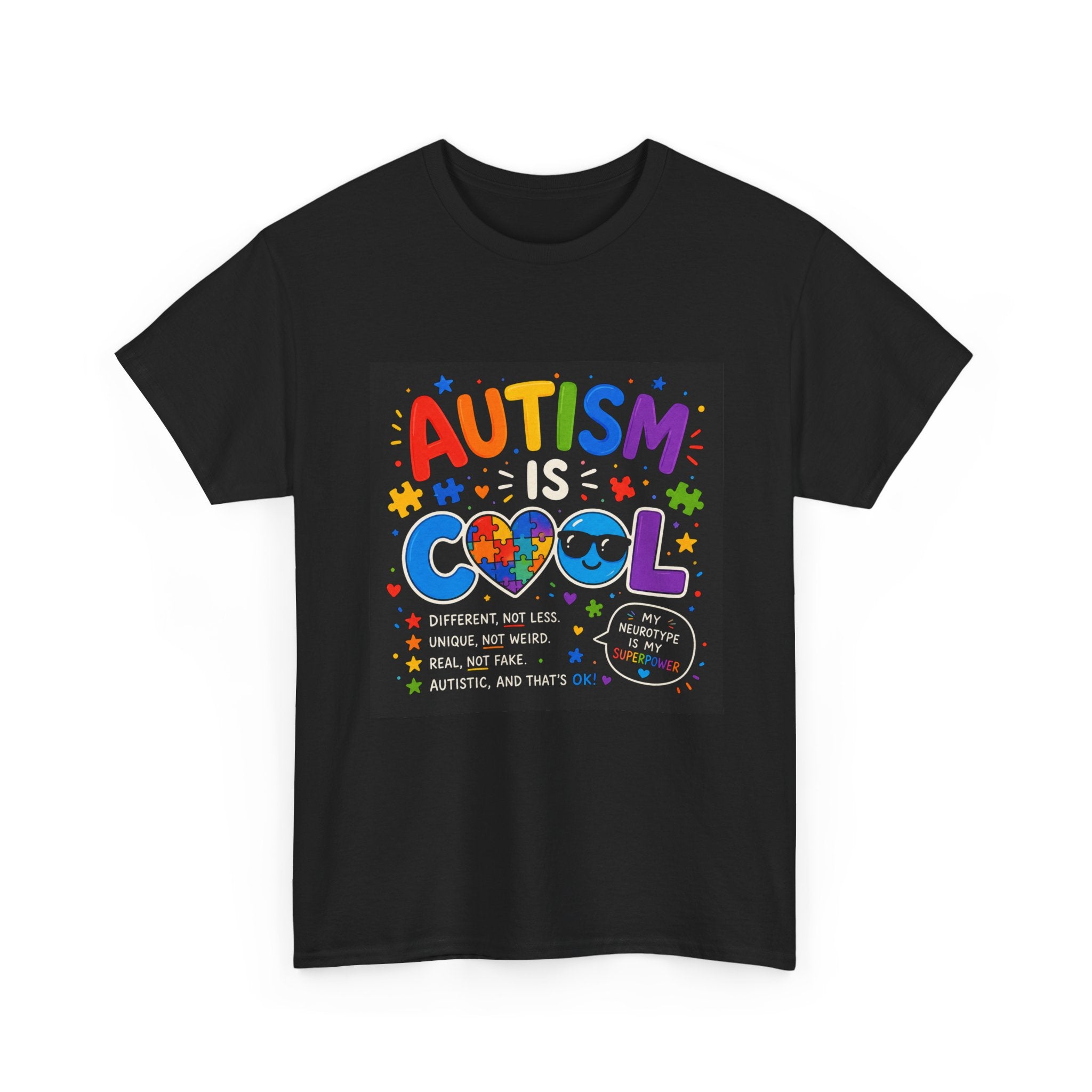 Autism Is Cool T-Shirt — Colorful Neurodiversity Pride Tee