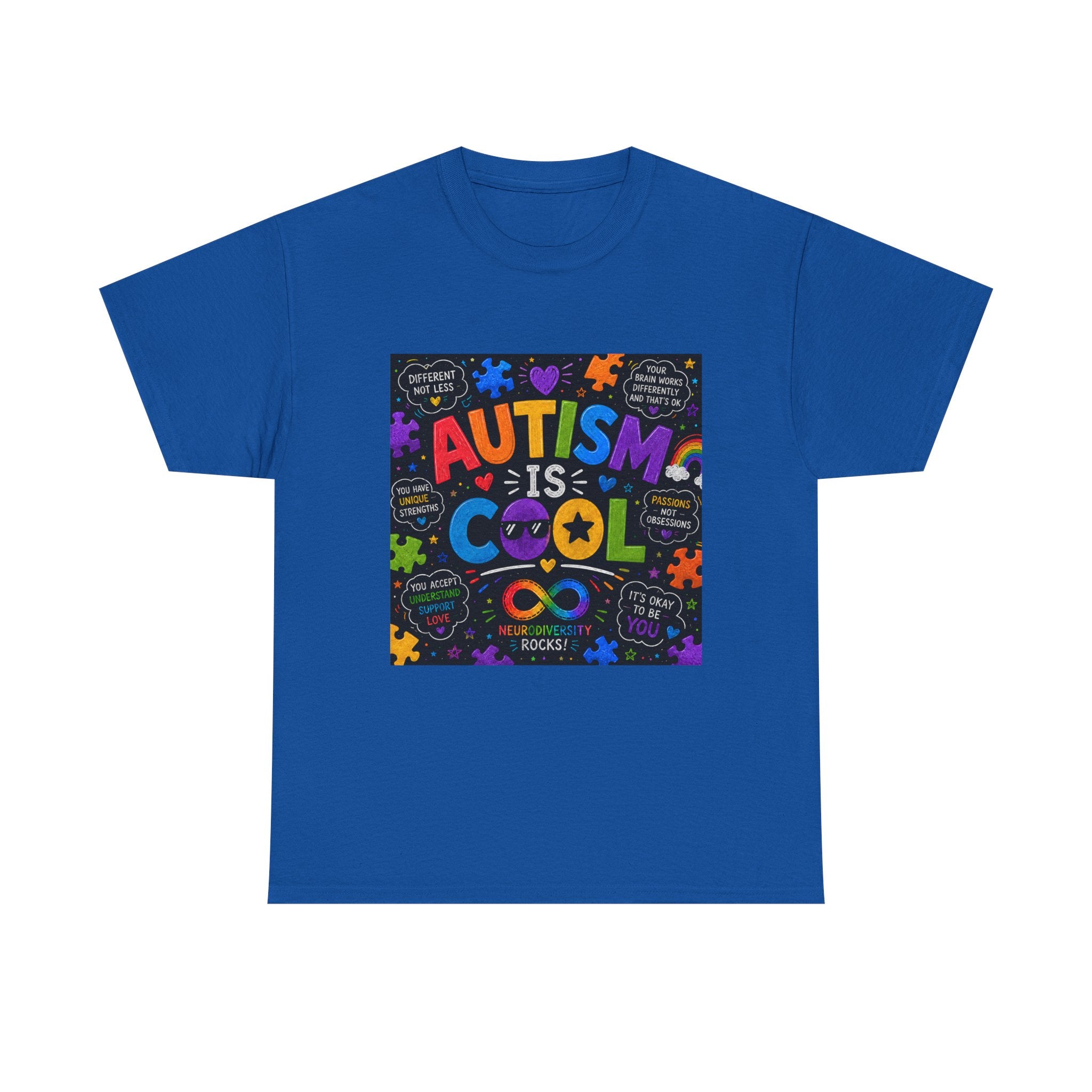 Autism Is Cool Tee — Colorful Puzzle-Heart Awareness T-Shirt