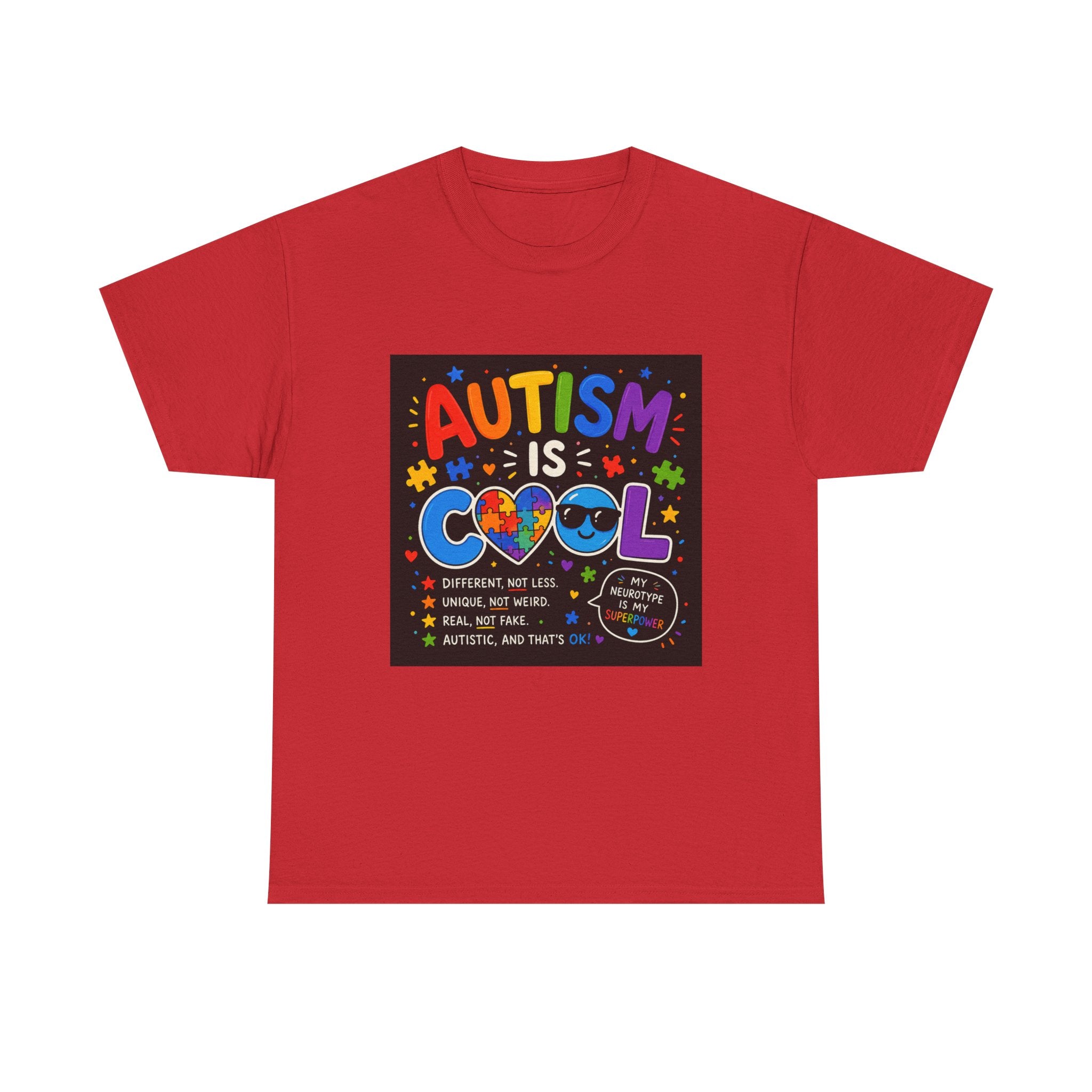 Autism Is Cool T-Shirt — Colorful Neurodiversity Pride Tee