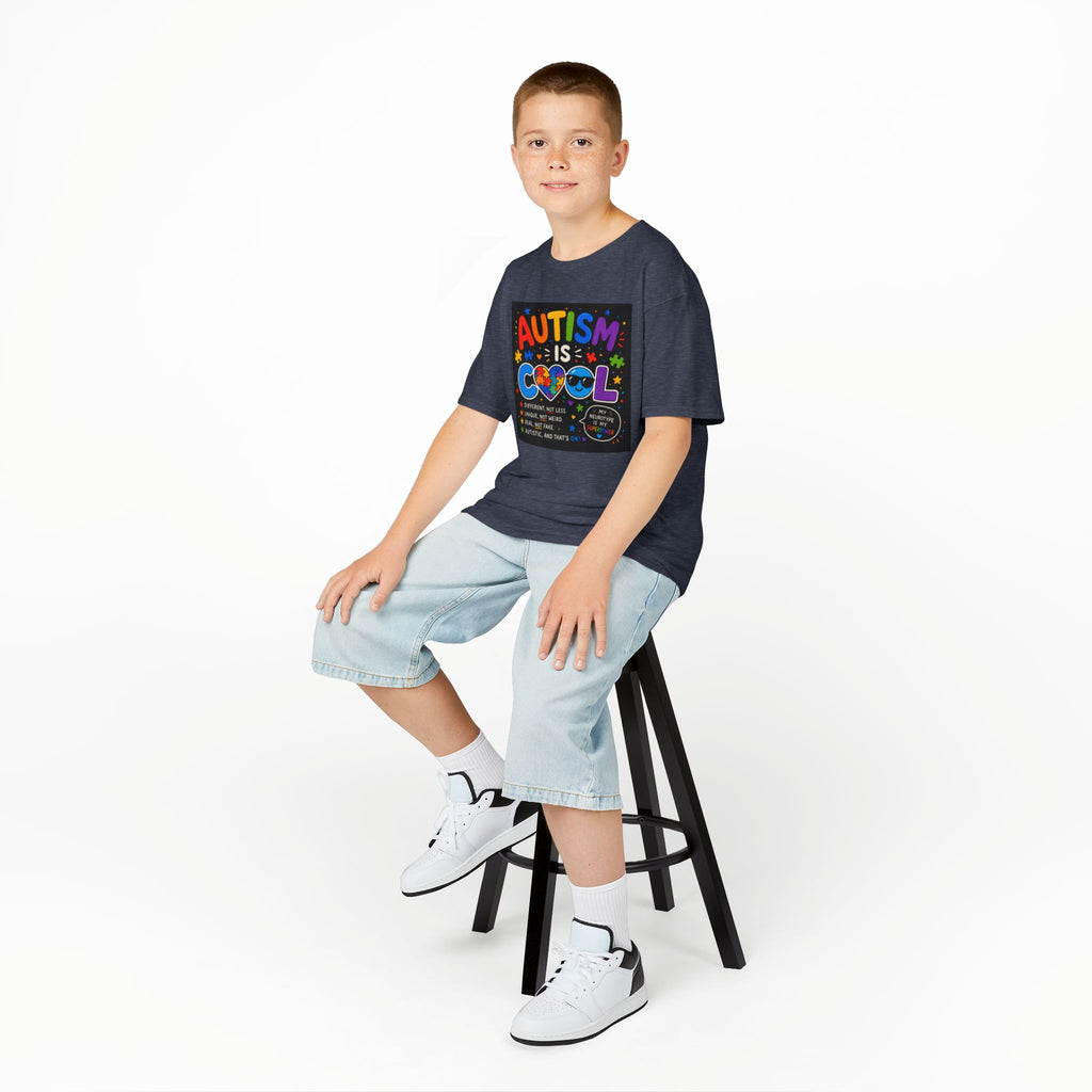 Autism Is Cool Kids T‑Shirt — Colorful Neurodiversity Pride Tee